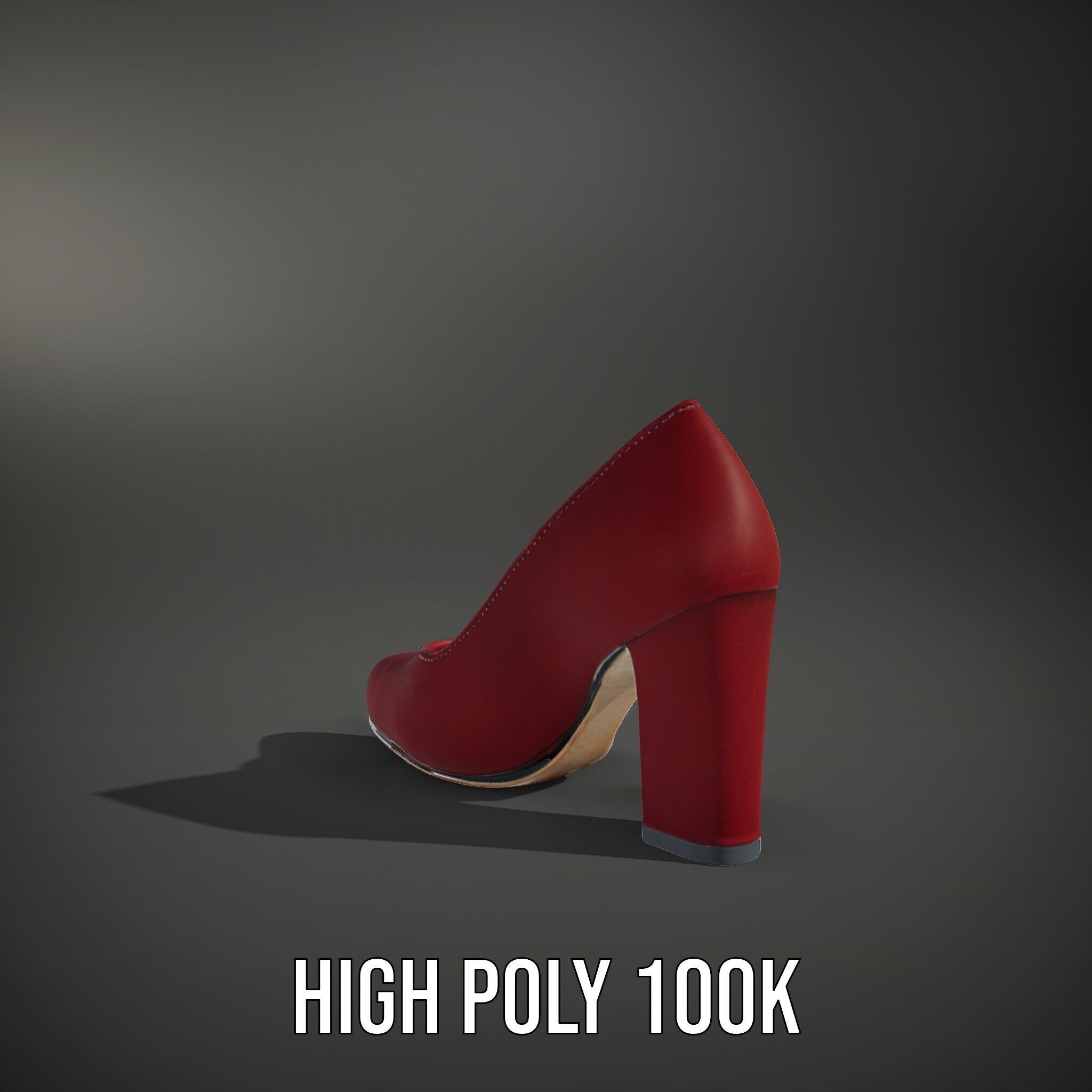 Elegant High Heel Shoe Model Pack Low-poly 3D model_14