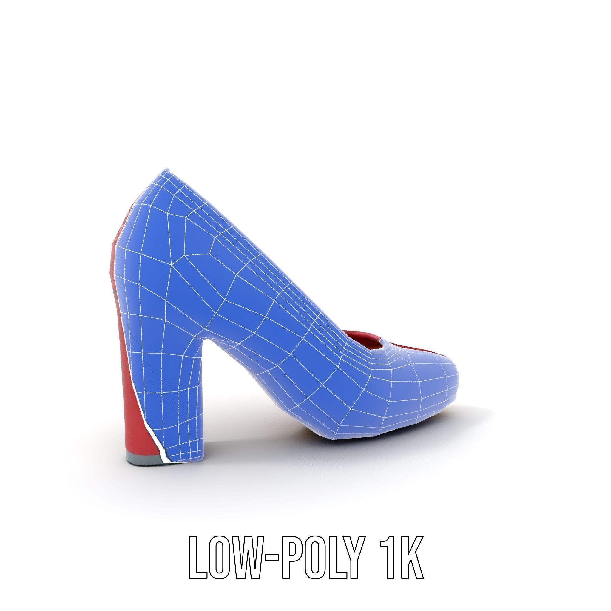 Elegant High Heel Shoe Model Pack Low-poly 3D model_25