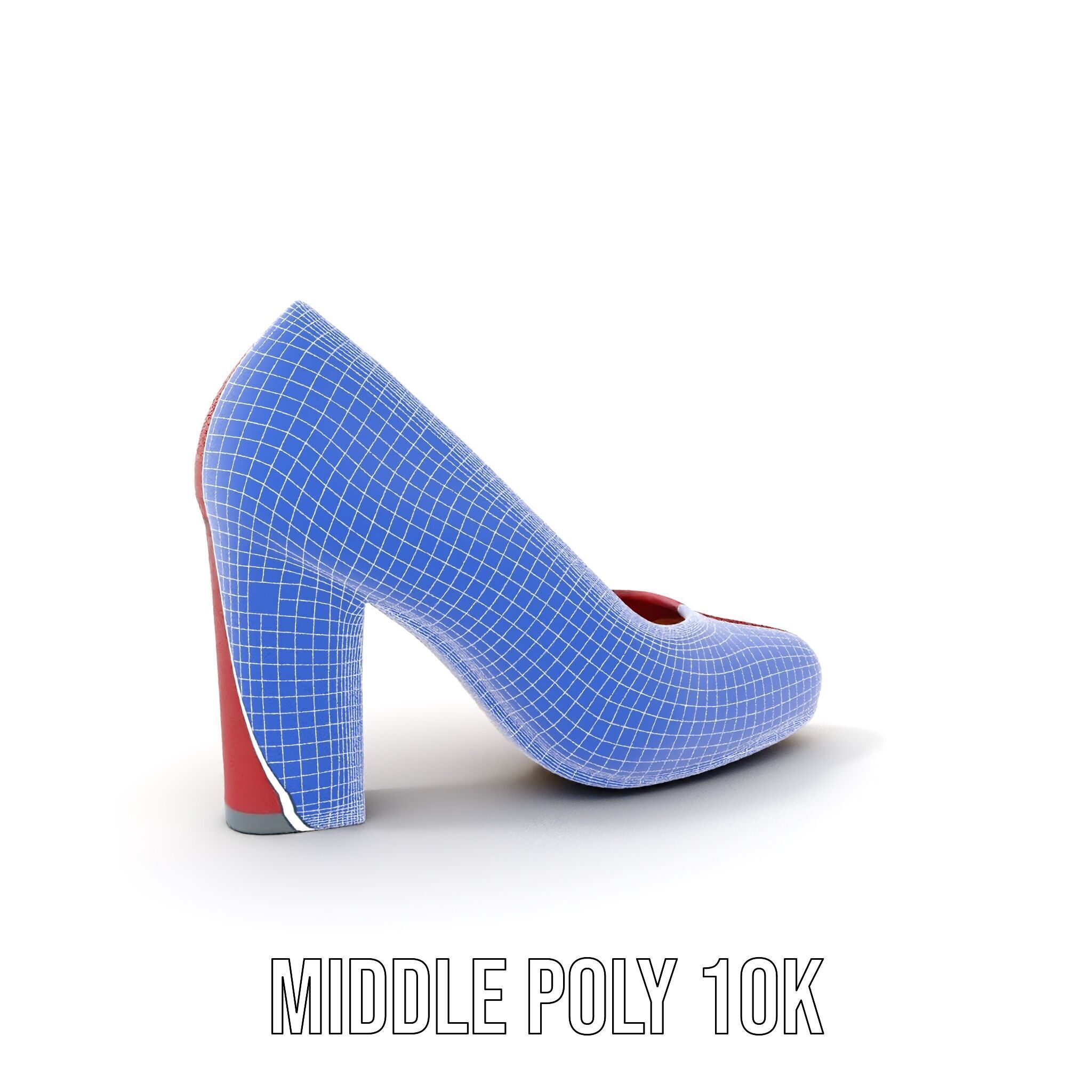 Elegant High Heel Shoe Model Pack Low-poly 3D model_22