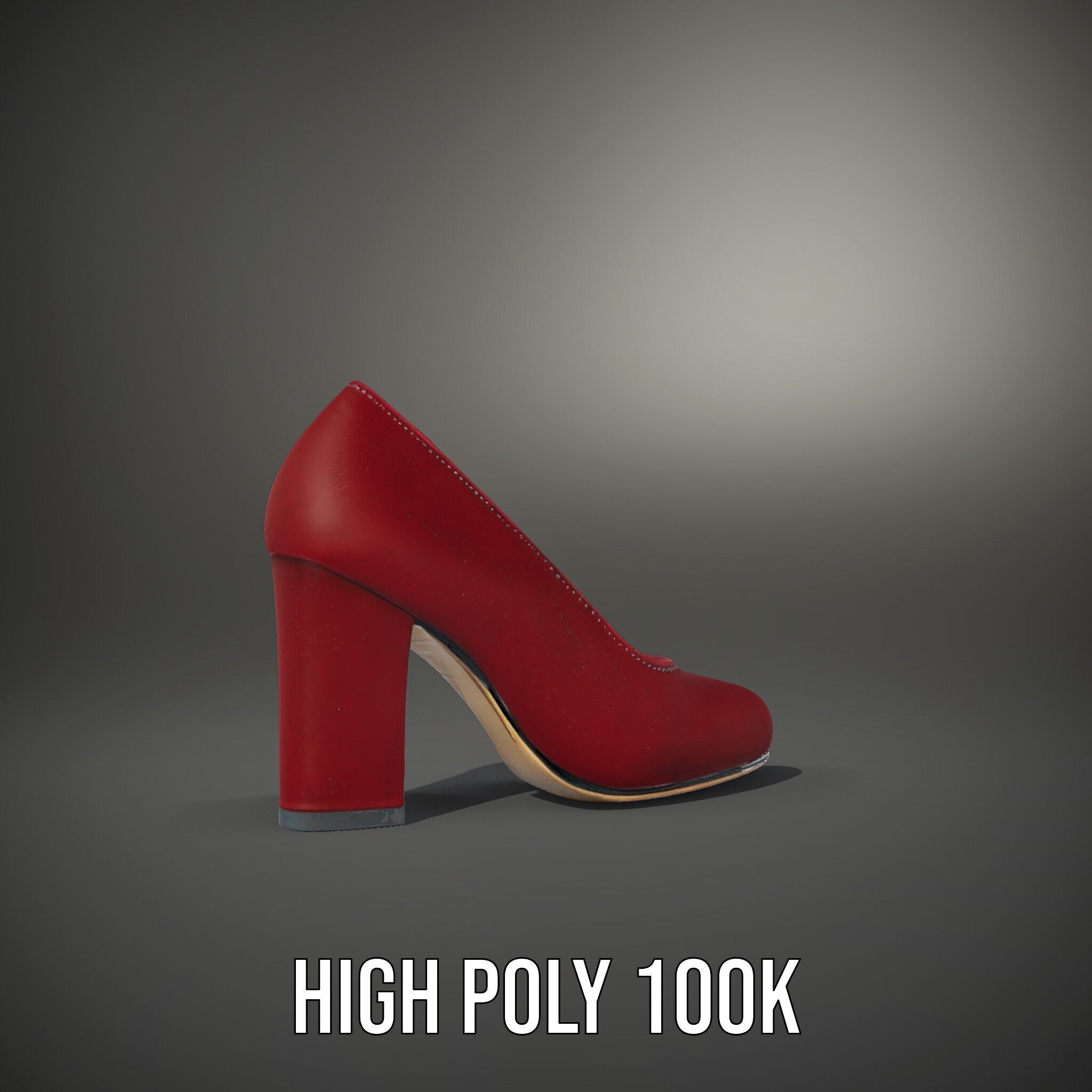 Elegant High Heel Shoe Model Pack Low-poly 3D model_11