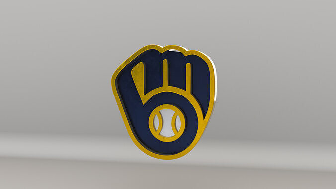 MLB Milwaukee Brewers V2 Team Logo 3D model