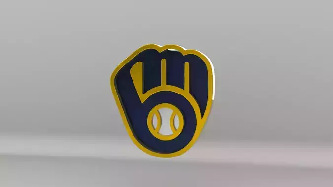 MLB Milwaukee Brewers V2 Team Logo 3D model