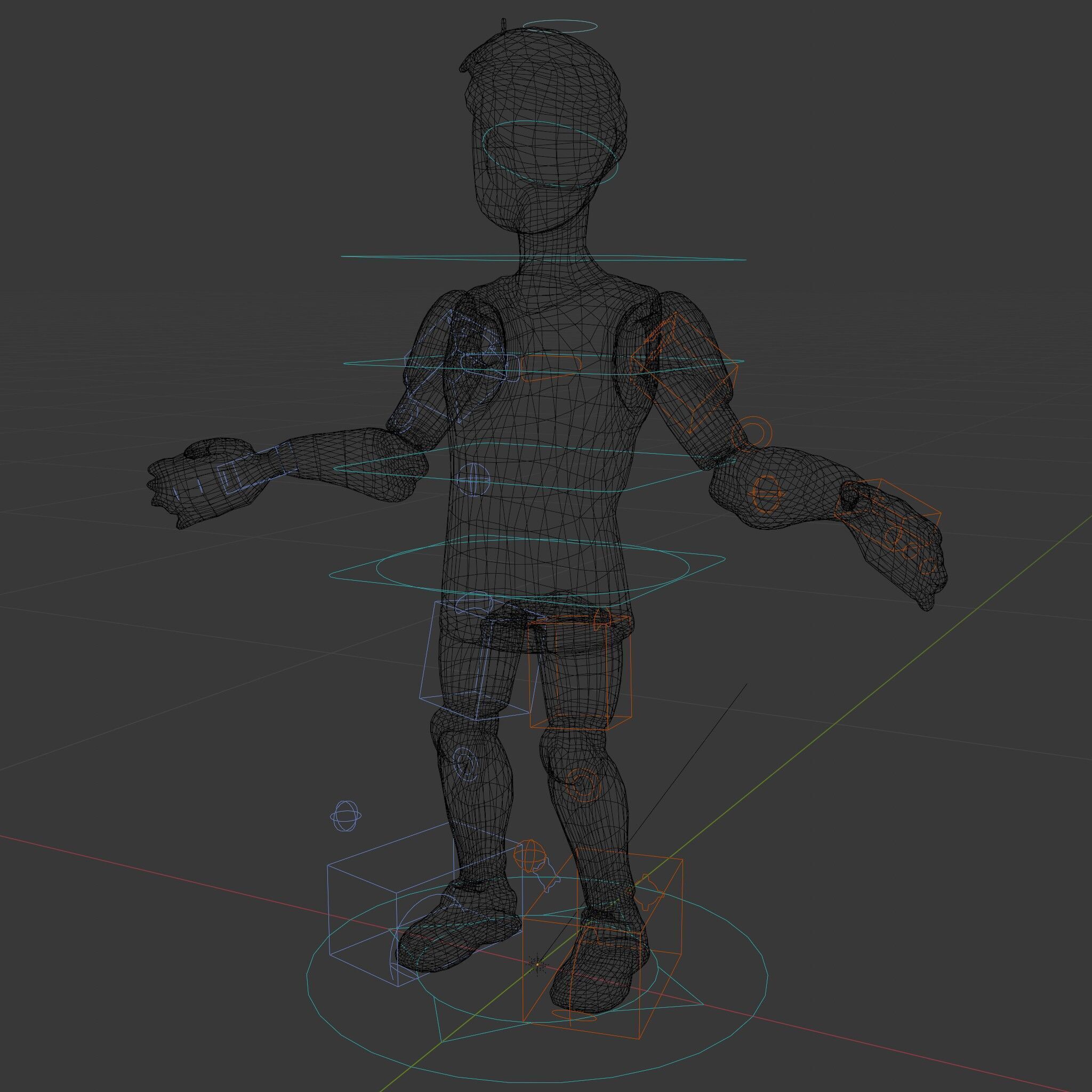 Basketball Robot Character Model Rigged and Animated for Games Low-poly 3D model_6