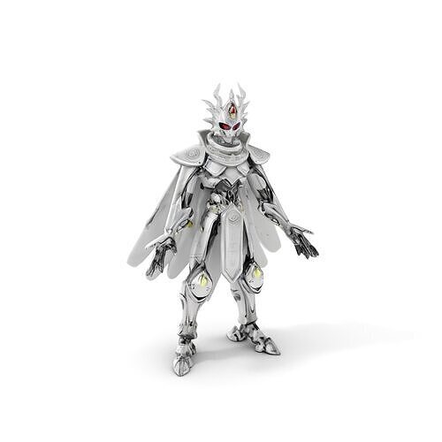 Ethereal Dark Knight Rigged and Animated D Character Model Low-poly 3D model