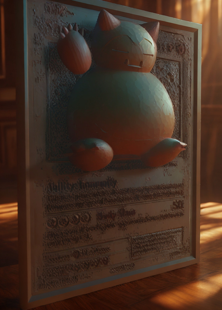 The Mighty Snorlax Pokemon Card A Naptime Adventure 3D print model_2