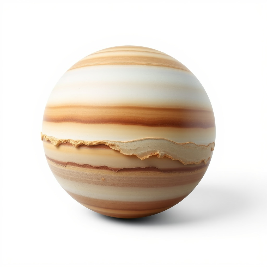 Planetary Model Pack with Textured Stripes Low-poly 3D model_2