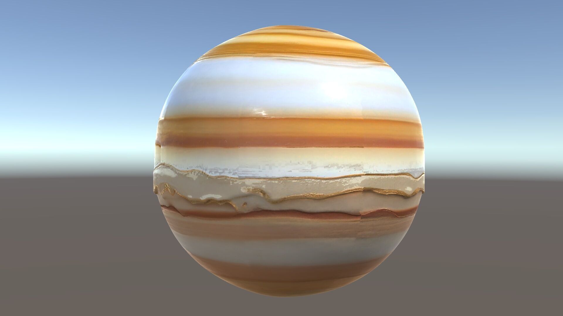 Planetary Model Pack with Textured Stripes Low-poly 3D model_5