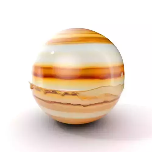 Planetary Model Pack with Textured Stripes Low-poly 3D model