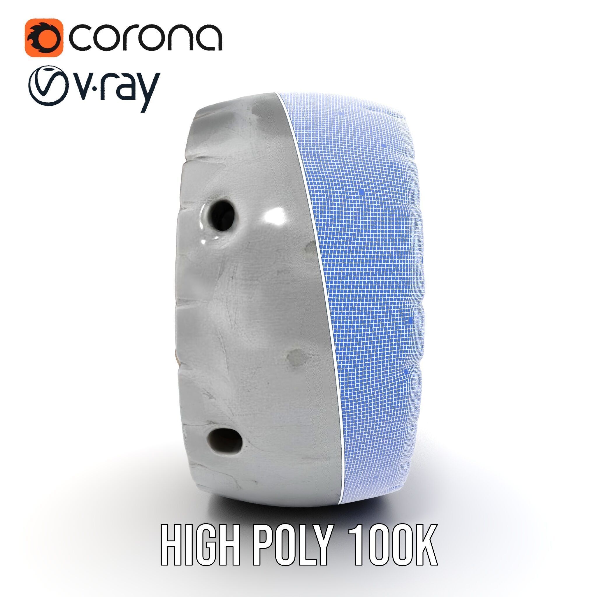 Metal Sphere CrossSection Model Pack with Detailed Interior Low-poly 3D model_37