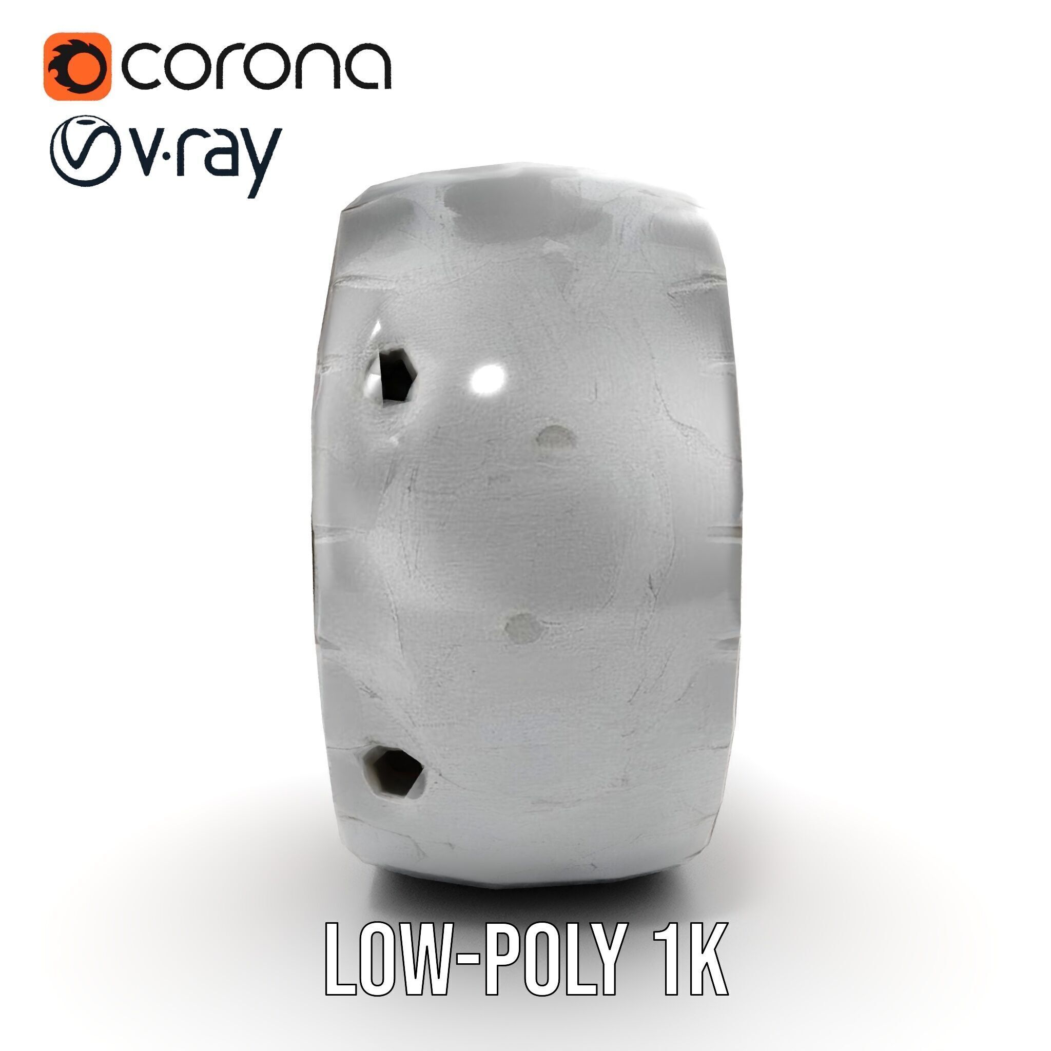 Metal Sphere CrossSection Model Pack with Detailed Interior Low-poly 3D model_18