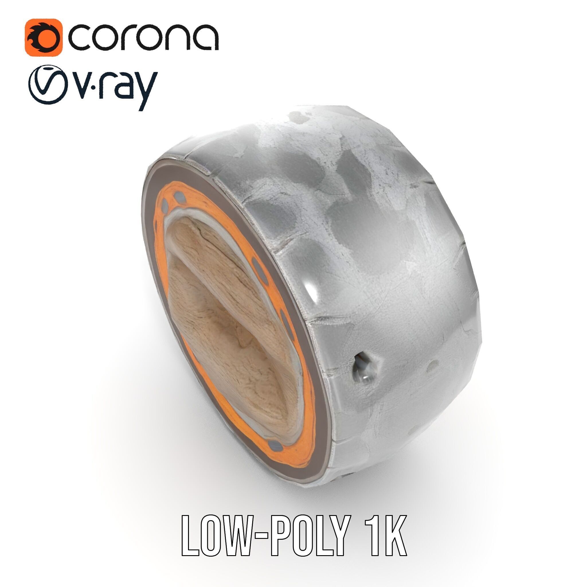 Metal Sphere CrossSection Model Pack with Detailed Interior Low-poly 3D model_13