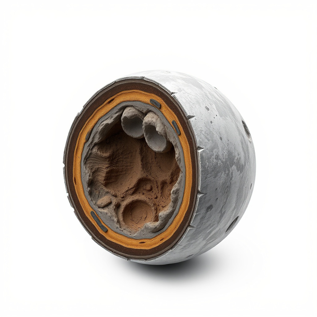 Metal Sphere CrossSection Model Pack with Detailed Interior Low-poly 3D model_2