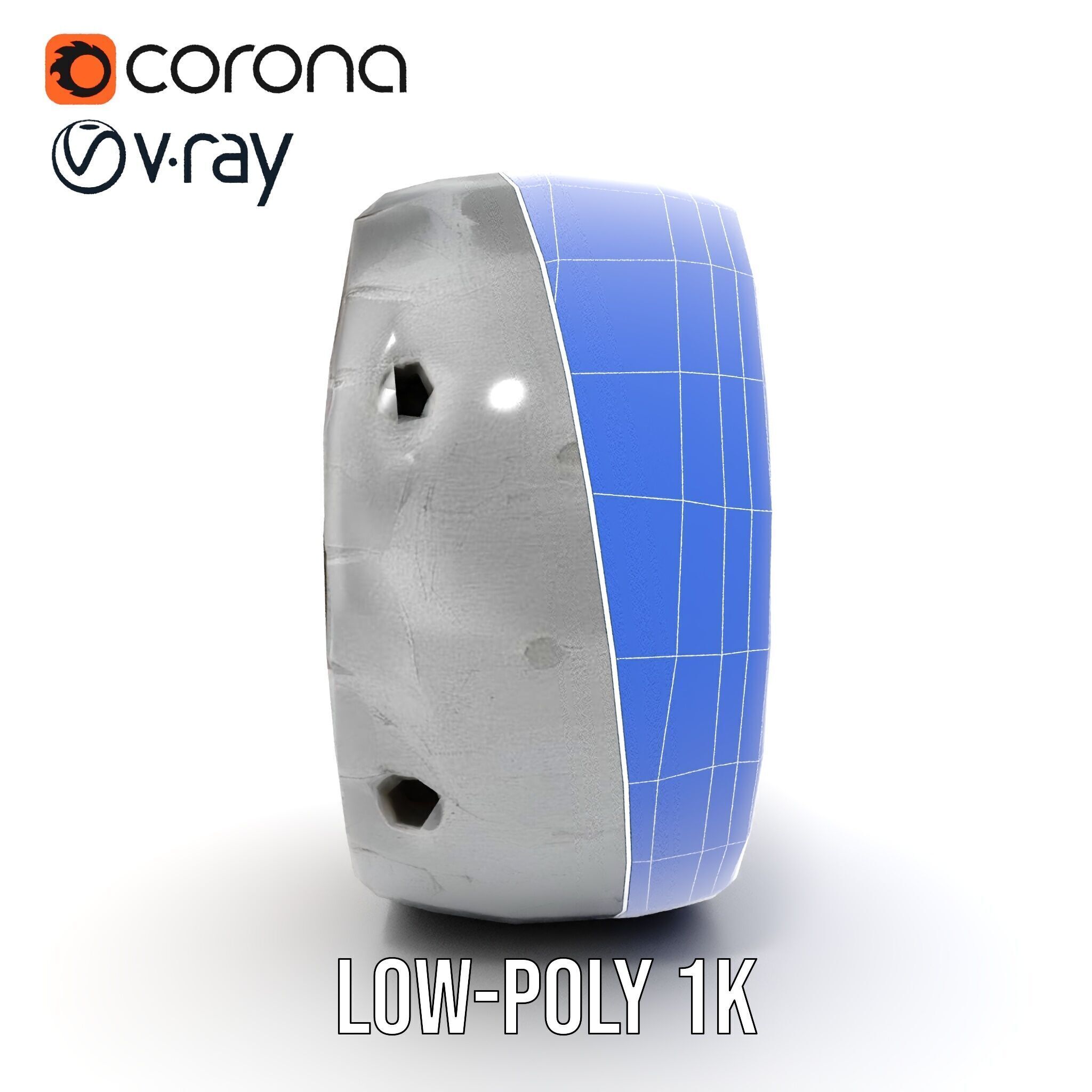 Metal Sphere CrossSection Model Pack with Detailed Interior Low-poly 3D model_25