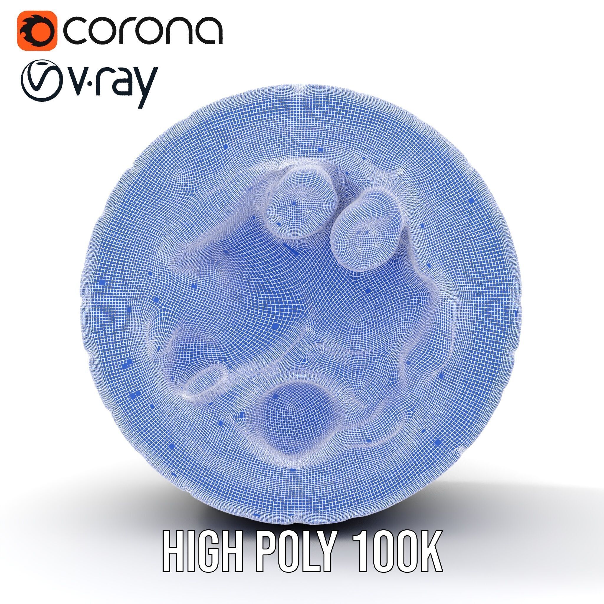 Metal Sphere CrossSection Model Pack with Detailed Interior Low-poly 3D model_38