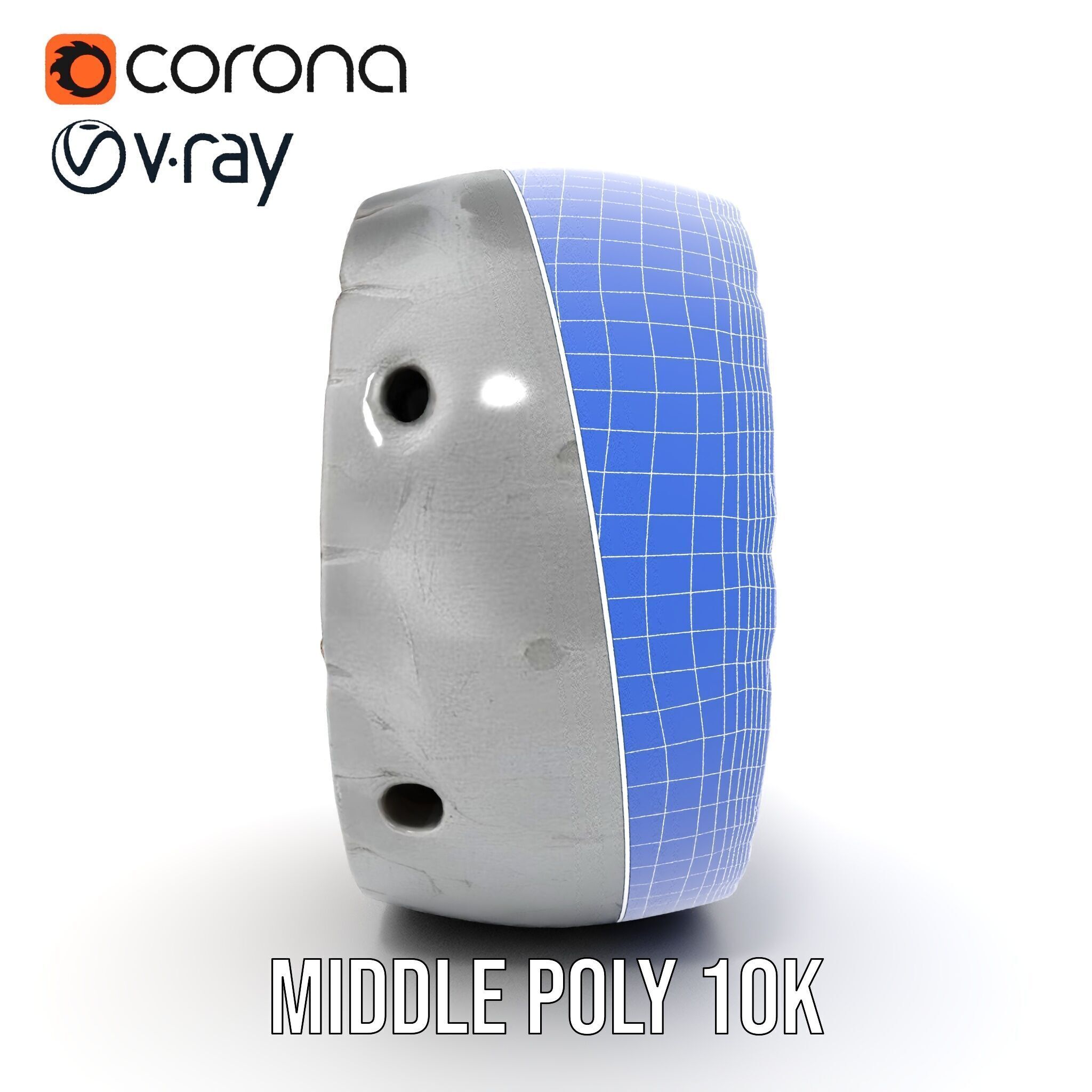 Metal Sphere CrossSection Model Pack with Detailed Interior Low-poly 3D model_27