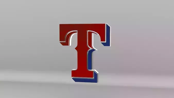 MLB Texas Rangers V1 Team Logo 3D model