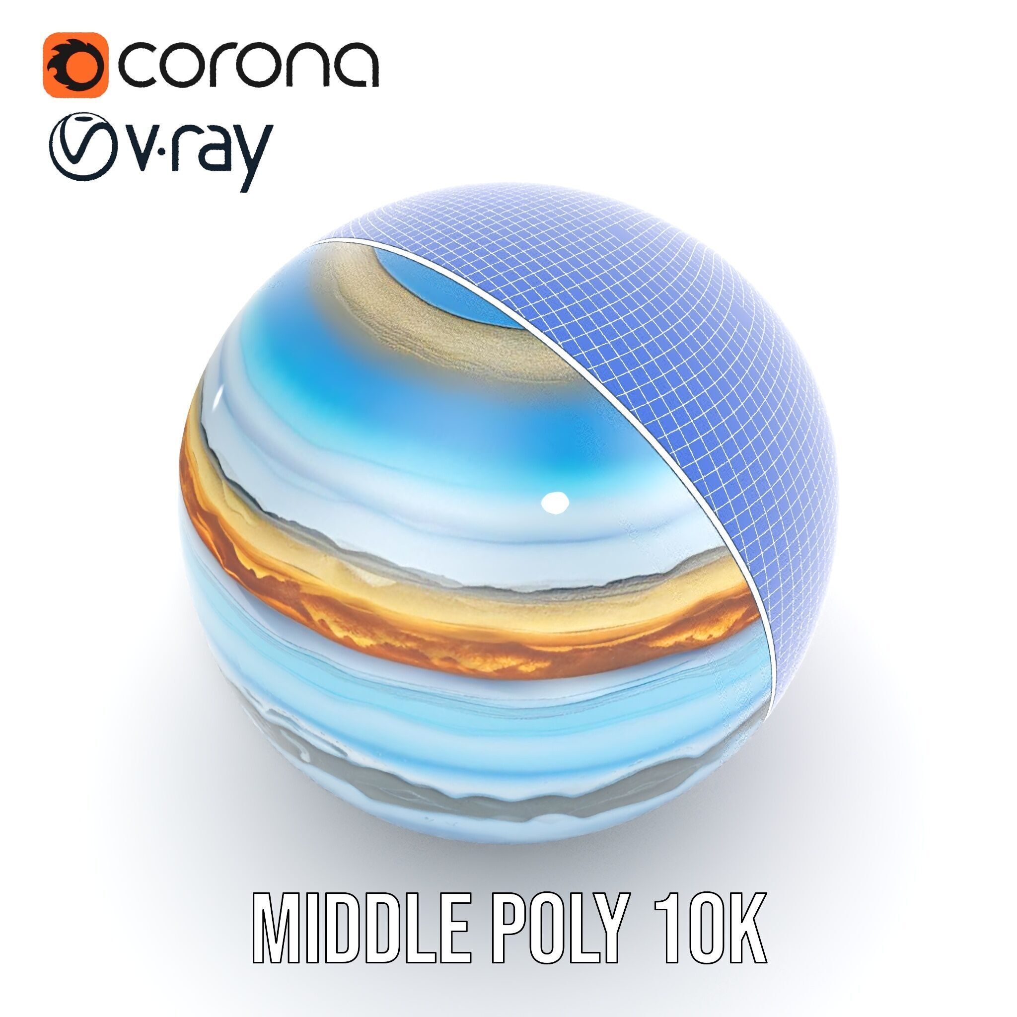 Planetary Atmosphere Sphere model pack Low-poly 3D model_22