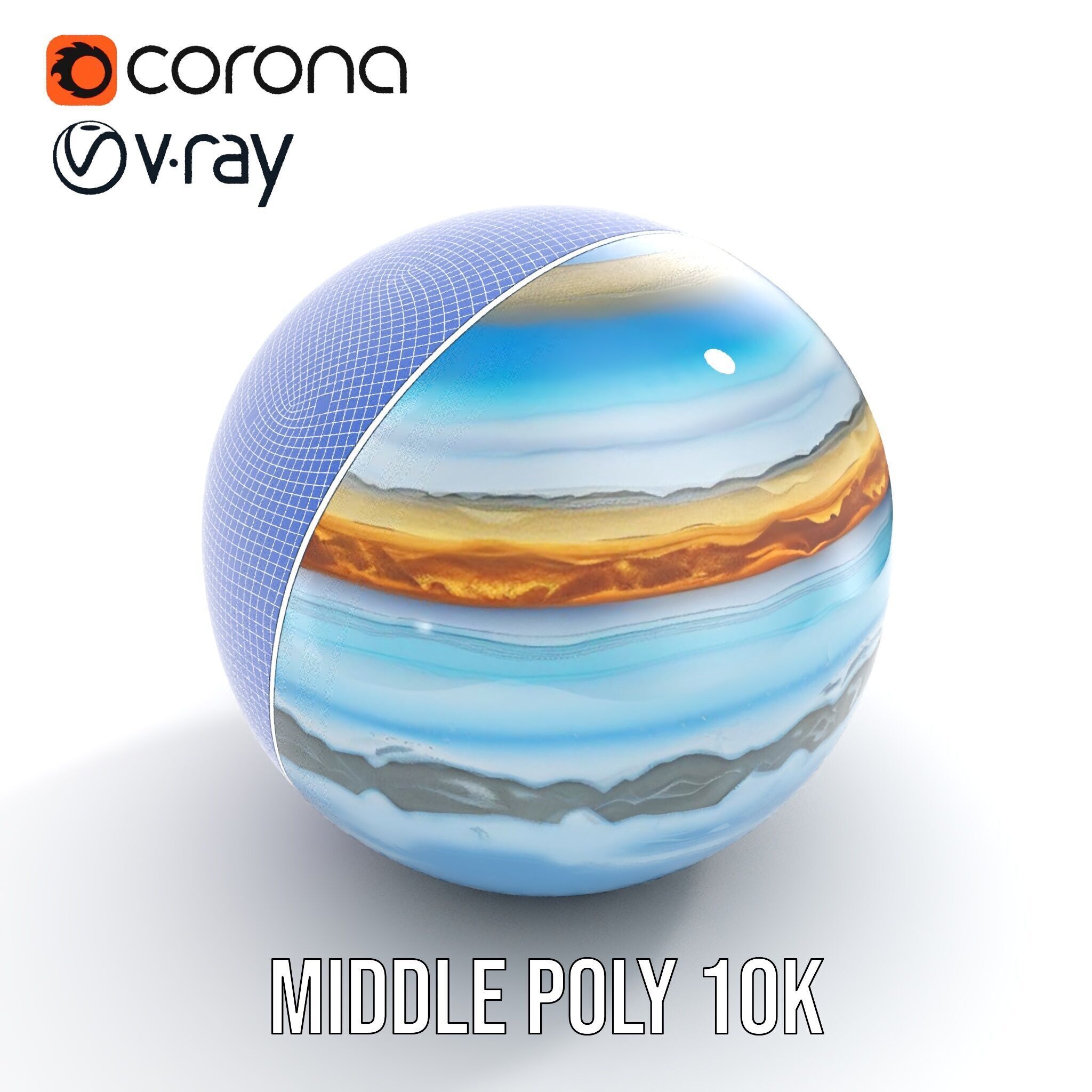Planetary Atmosphere Sphere model pack Low-poly 3D model_25