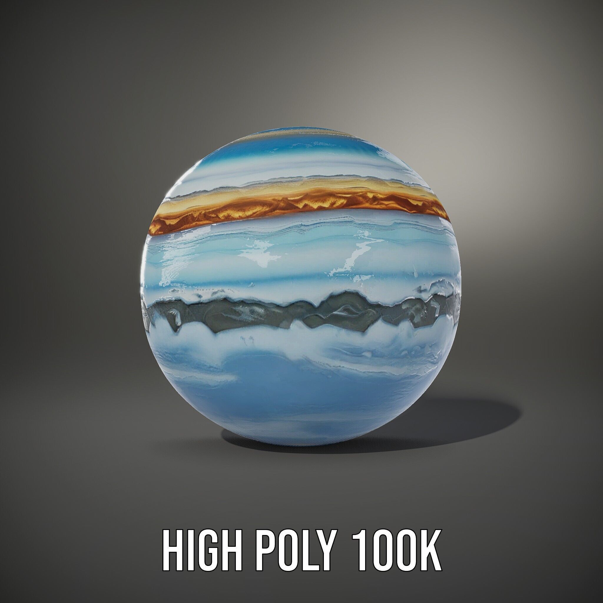 Planetary Atmosphere Sphere model pack Low-poly 3D model_8