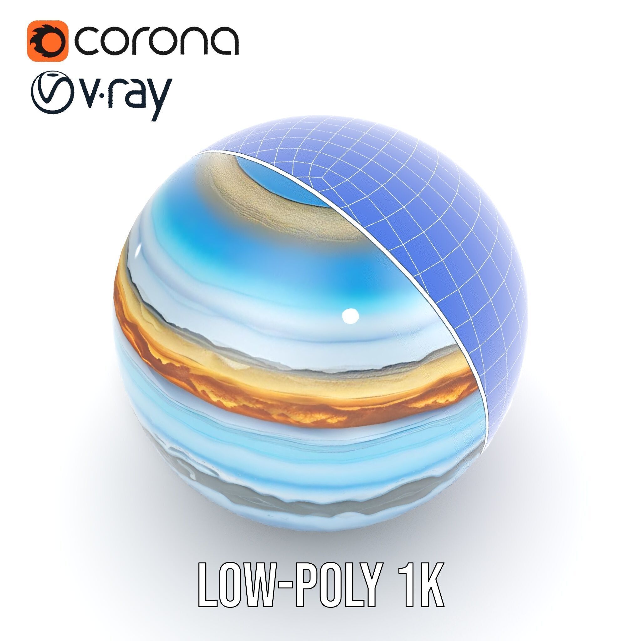 Planetary Atmosphere Sphere model pack Low-poly 3D model_21