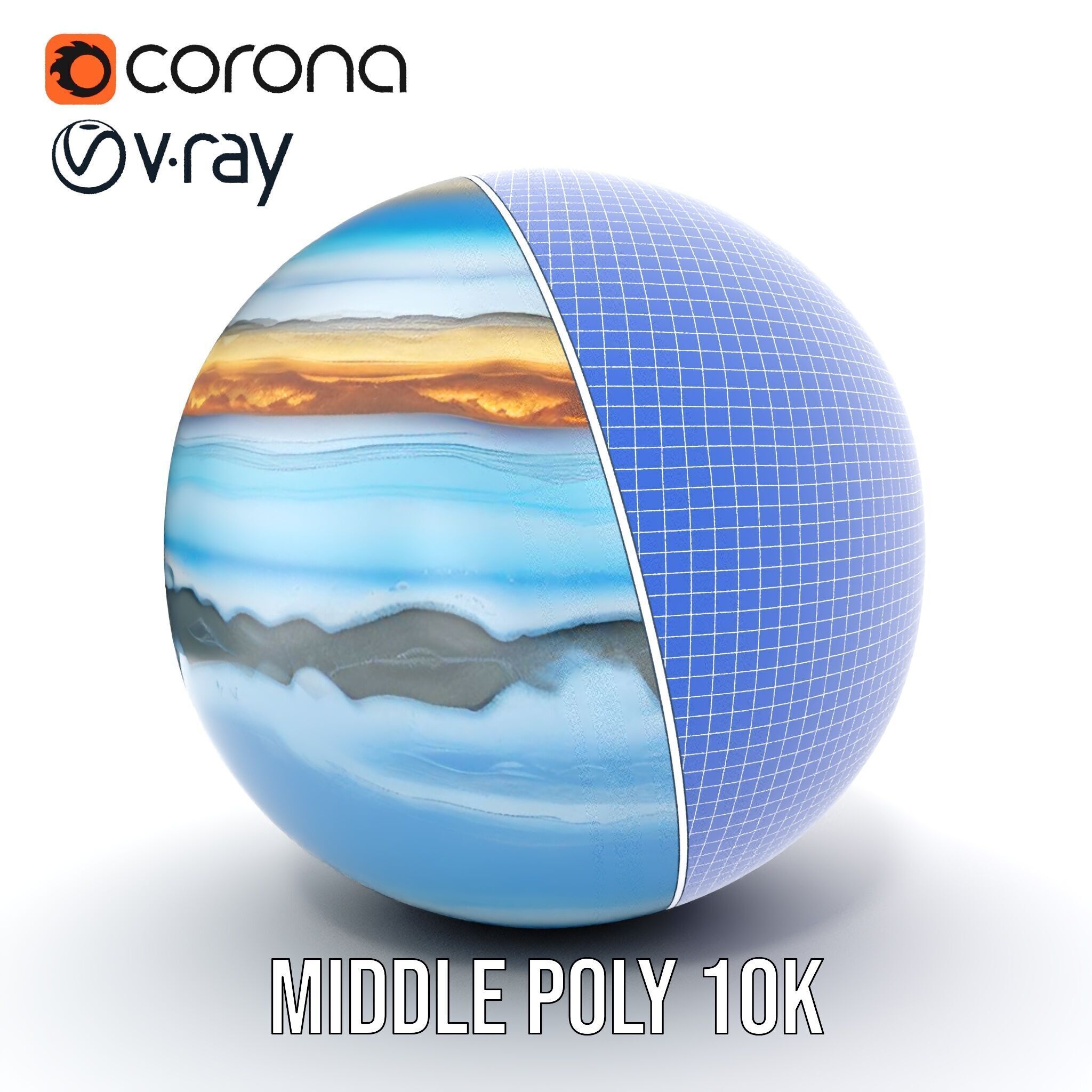 Planetary Atmosphere Sphere model pack Low-poly 3D model_28