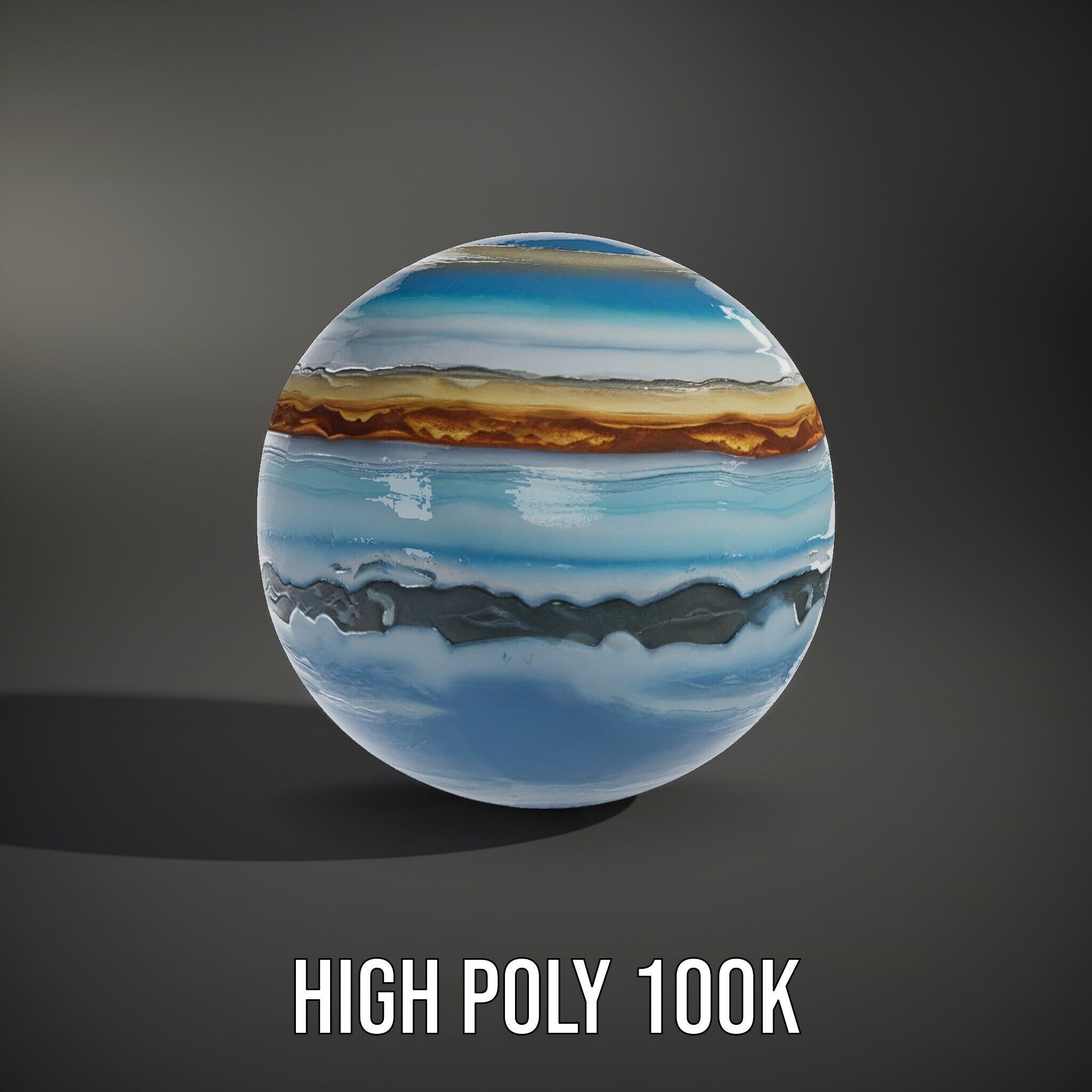 Planetary Atmosphere Sphere model pack Low-poly 3D model_11