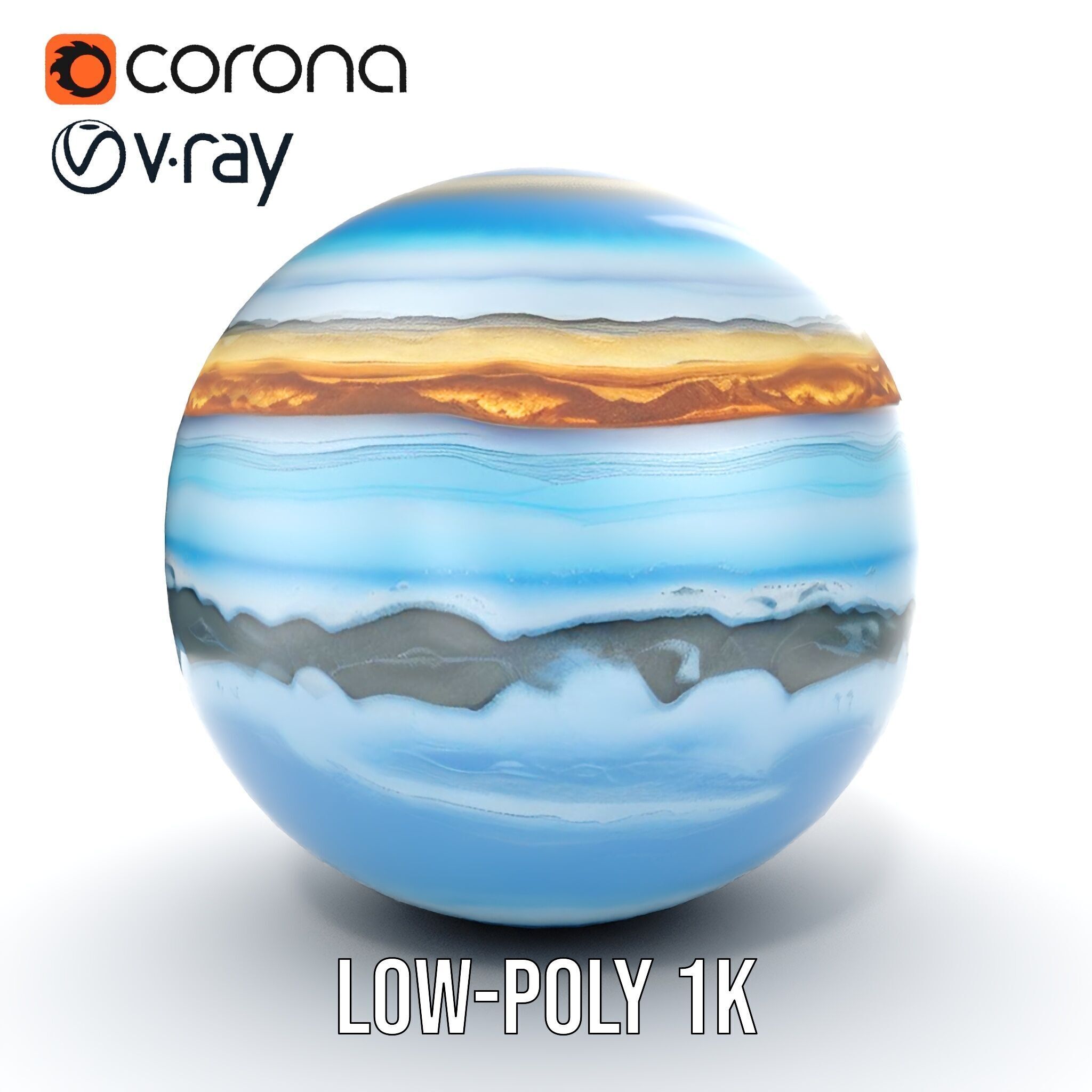 Planetary Atmosphere Sphere model pack Low-poly 3D model_13