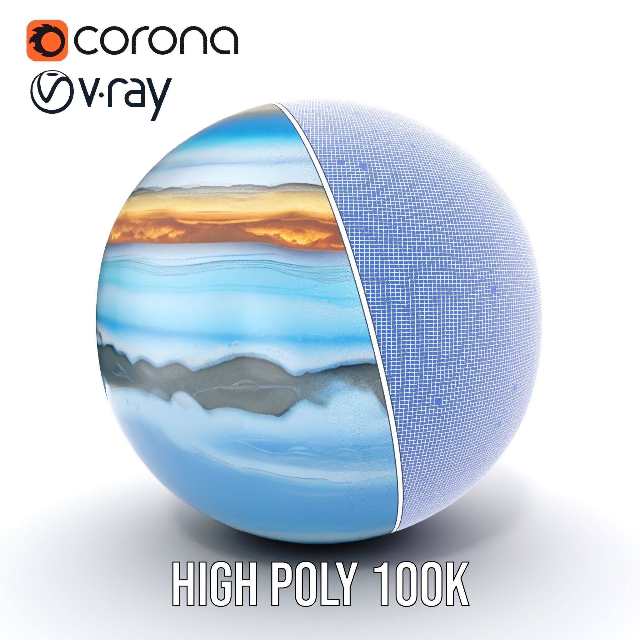 Planetary Atmosphere Sphere model pack Low-poly 3D model_38