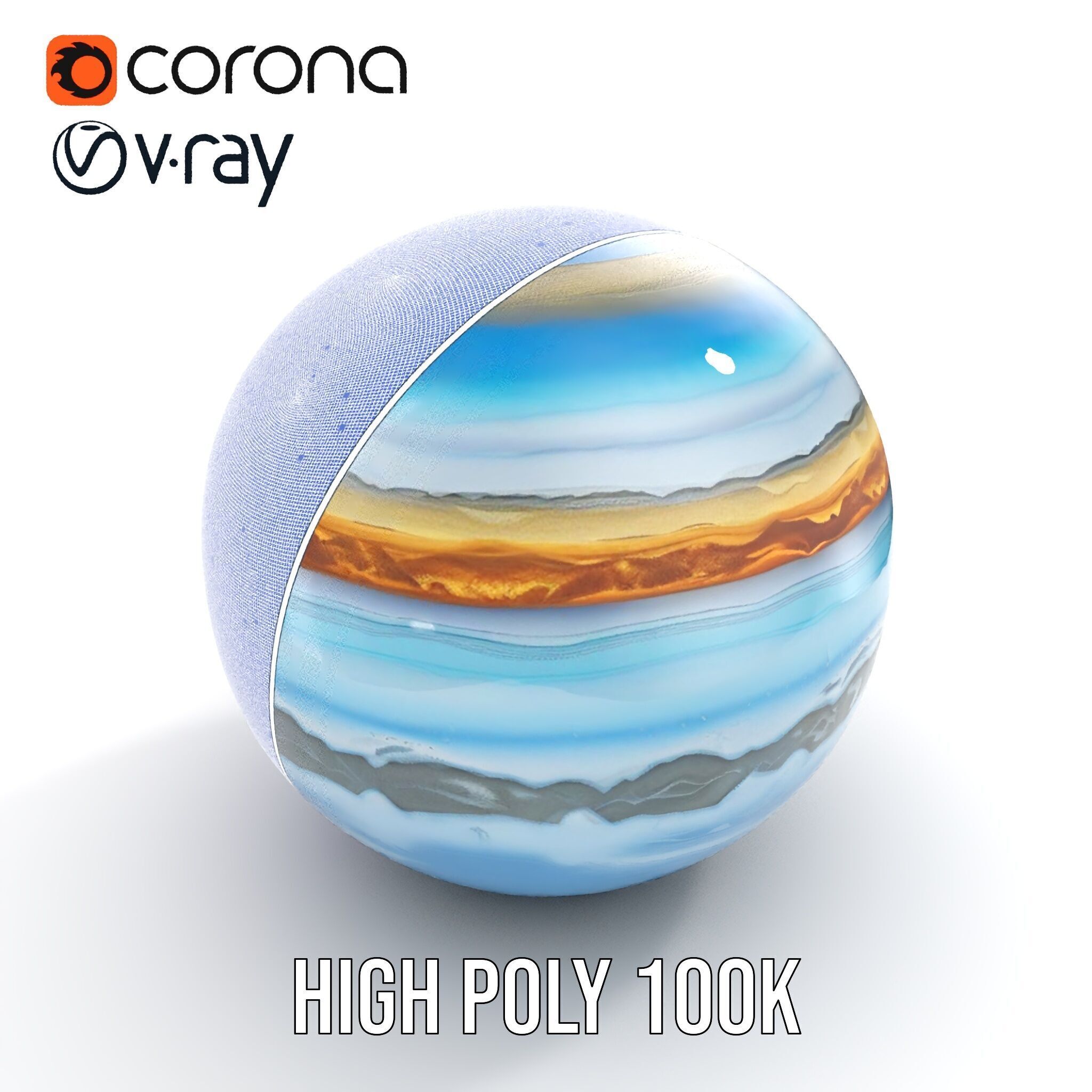 Planetary Atmosphere Sphere model pack Low-poly 3D model_37