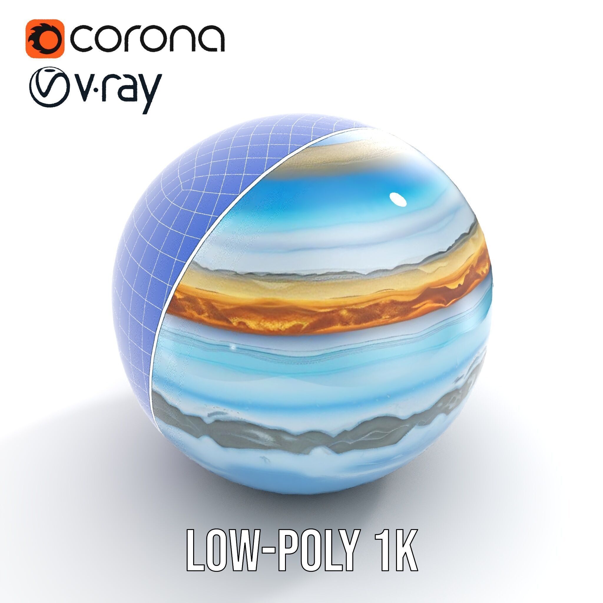 Planetary Atmosphere Sphere model pack Low-poly 3D model_26