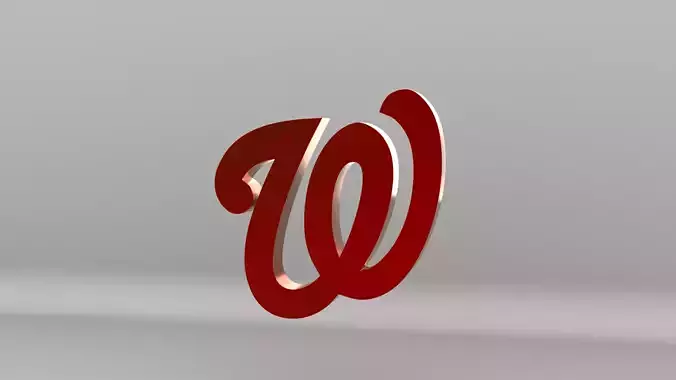 MLB Washington Nationals V2 Team Logo 3D model