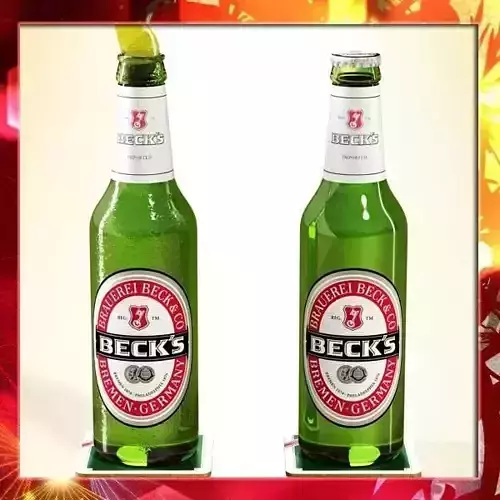 Becks Beer Bottle 3D model