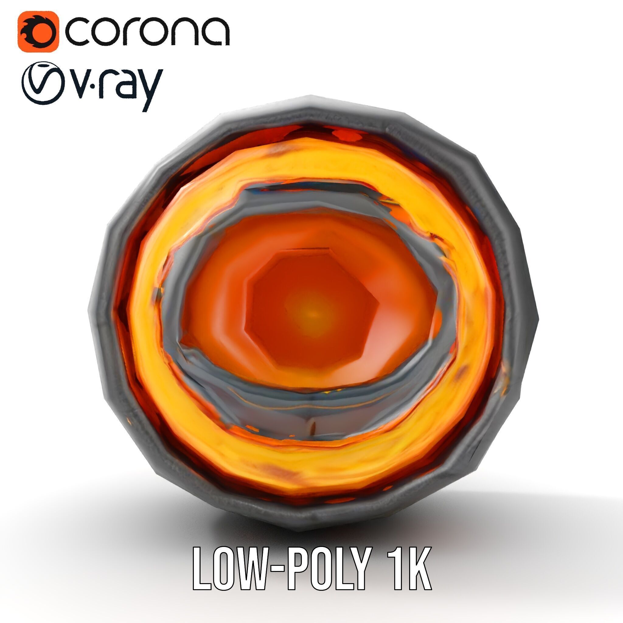 Astronomical Layered Planet Model Pack Low-poly 3D model_18