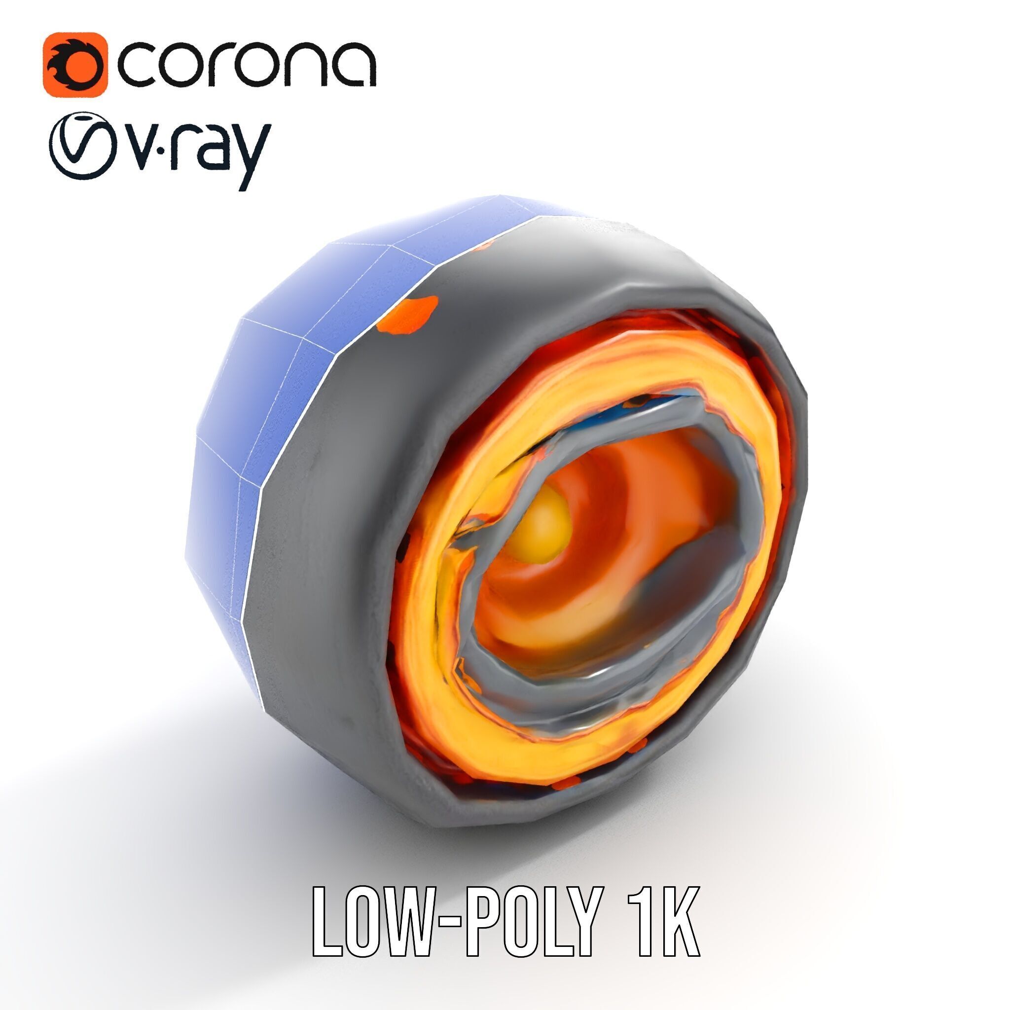 Astronomical Layered Planet Model Pack Low-poly 3D model_23