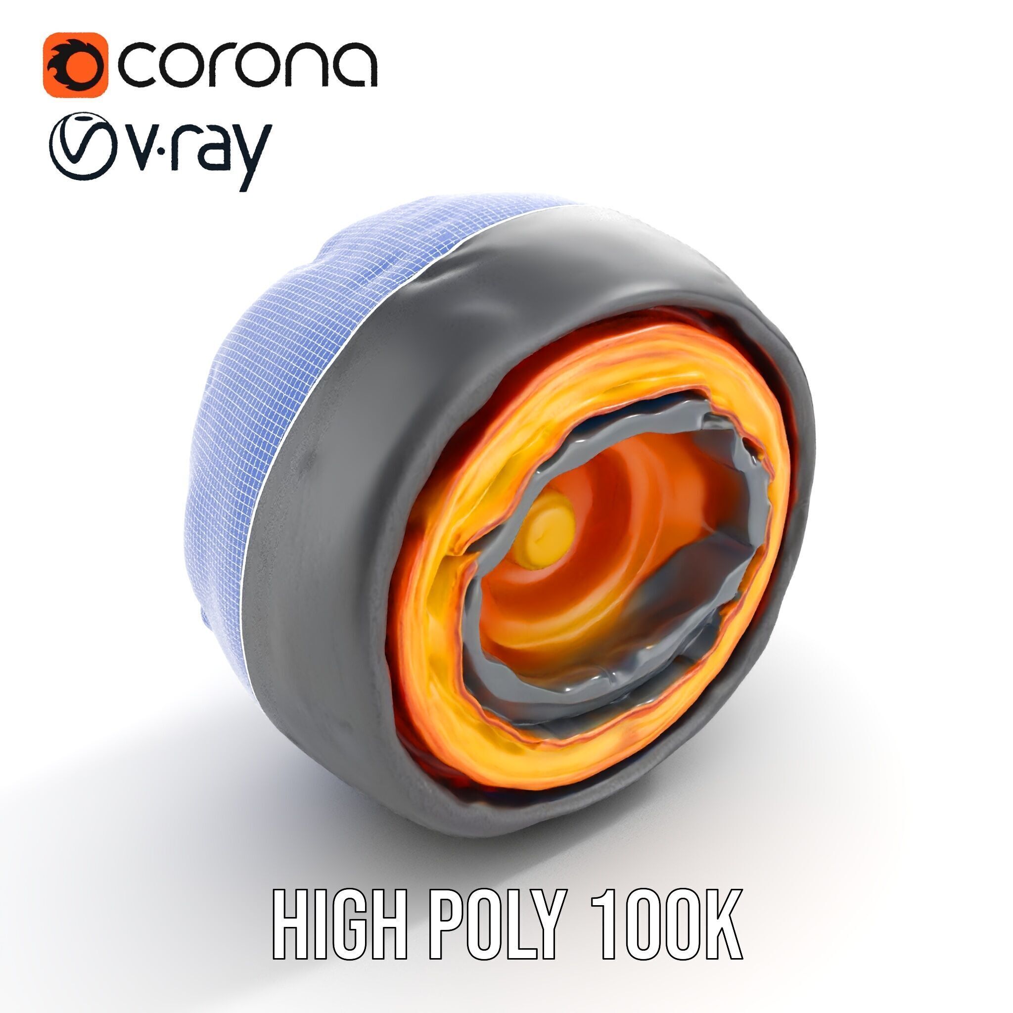 Astronomical Layered Planet Model Pack Low-poly 3D model_37