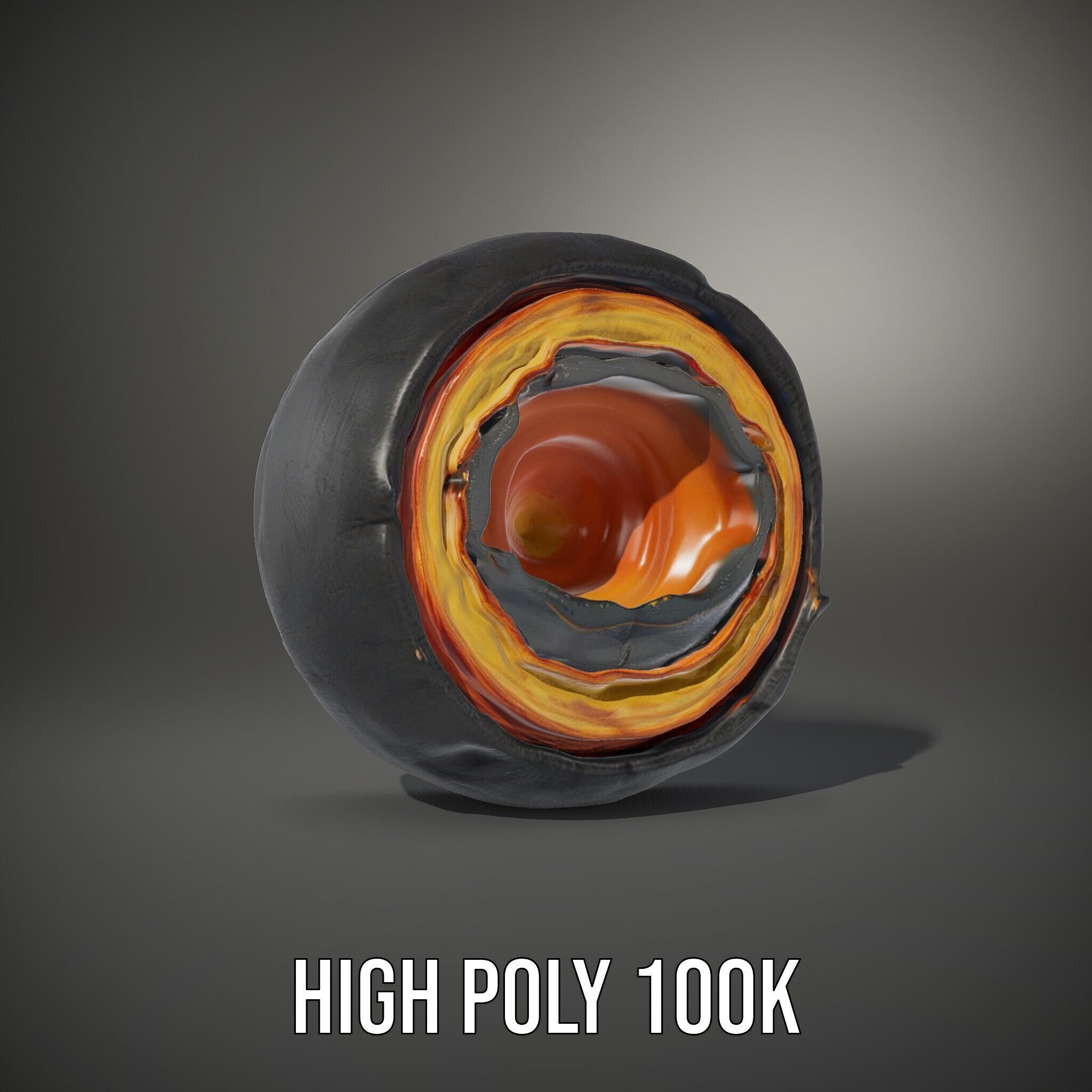 Astronomical Layered Planet Model Pack Low-poly 3D model_14