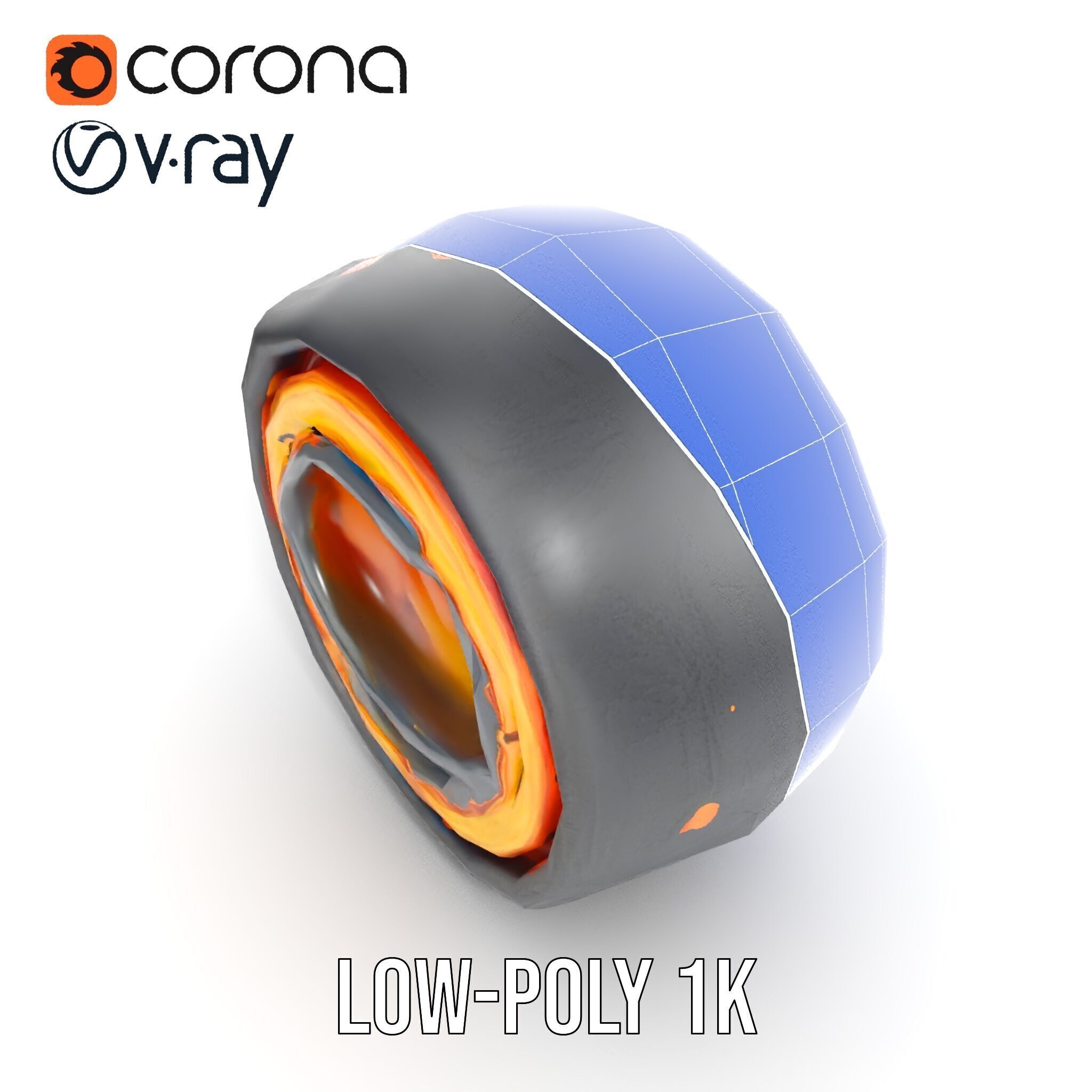 Astronomical Layered Planet Model Pack Low-poly 3D model_20