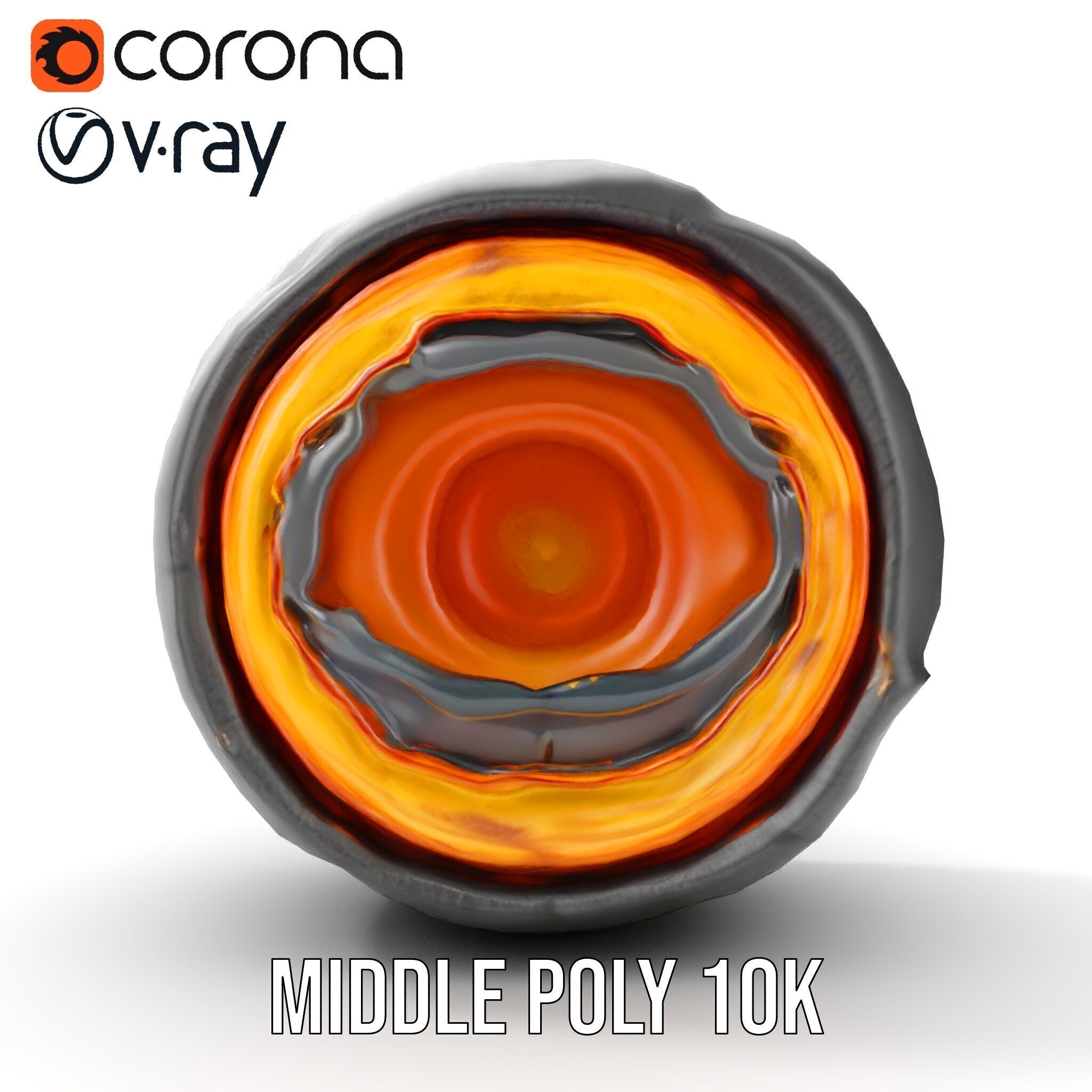 Astronomical Layered Planet Model Pack Low-poly 3D model_19