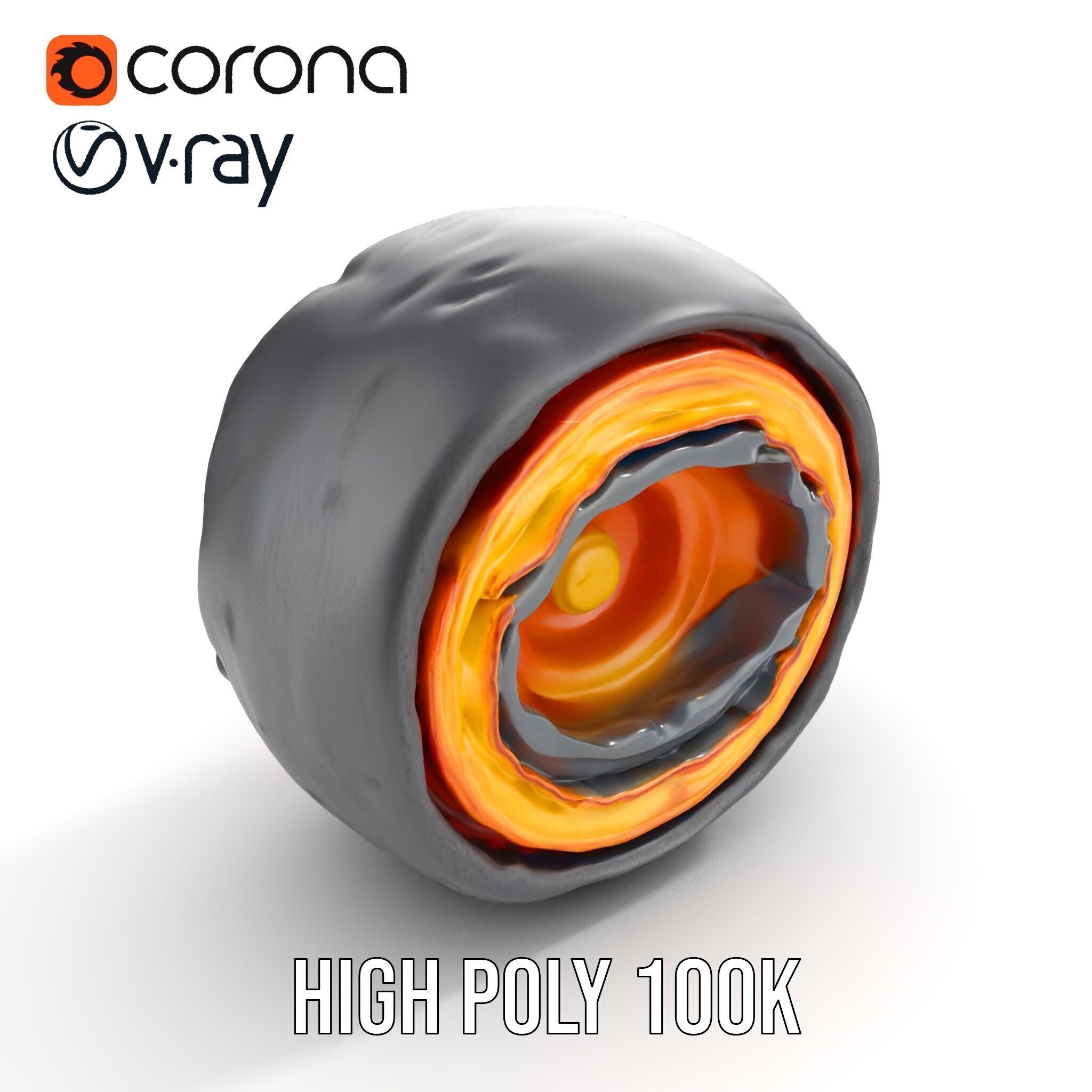 Astronomical Layered Planet Model Pack Low-poly 3D model_29