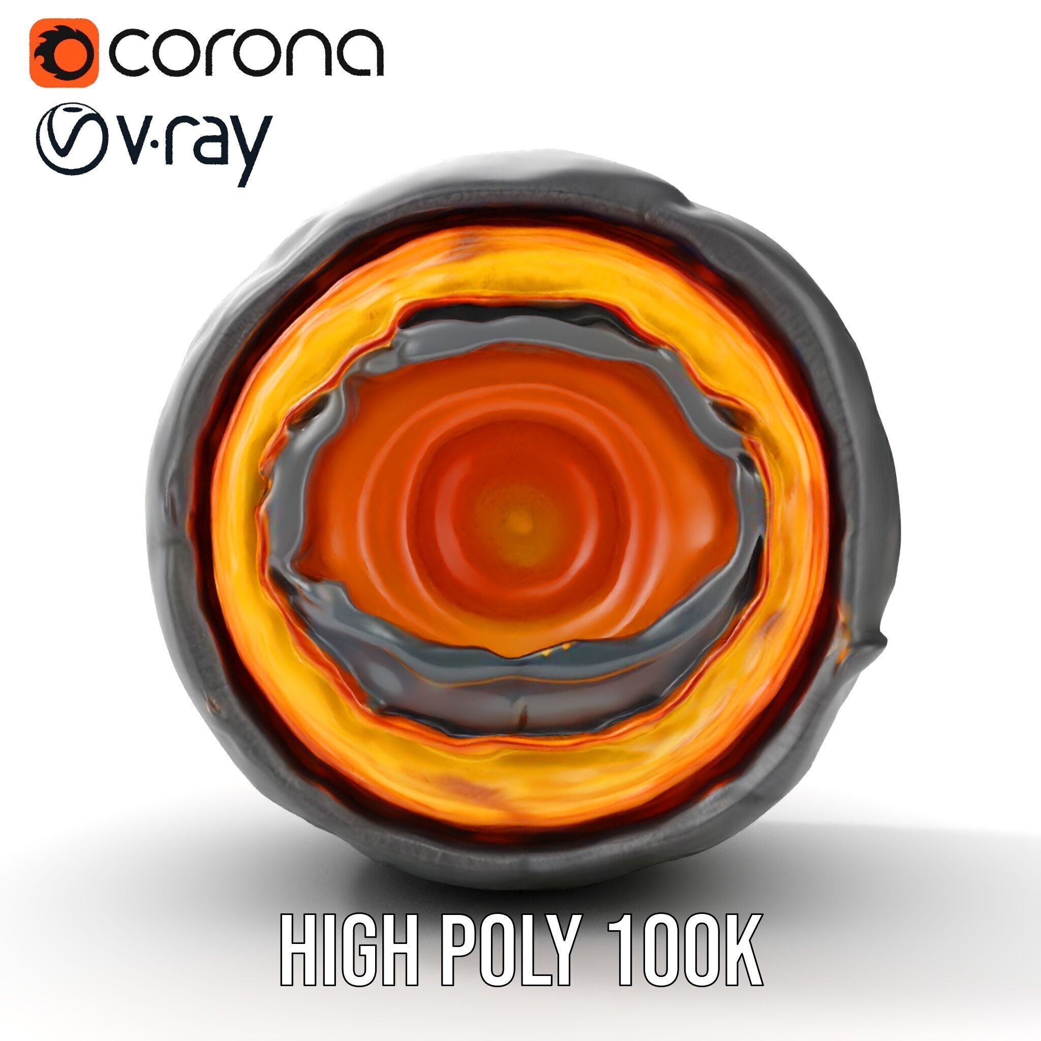 Astronomical Layered Planet Model Pack Low-poly 3D model_21