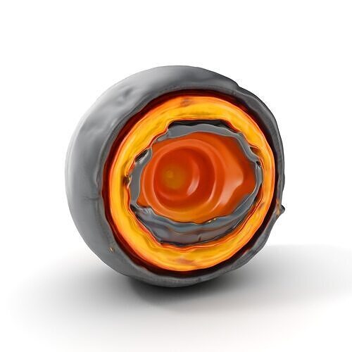 Astronomical Layered Planet Model Pack Low-poly 3D model