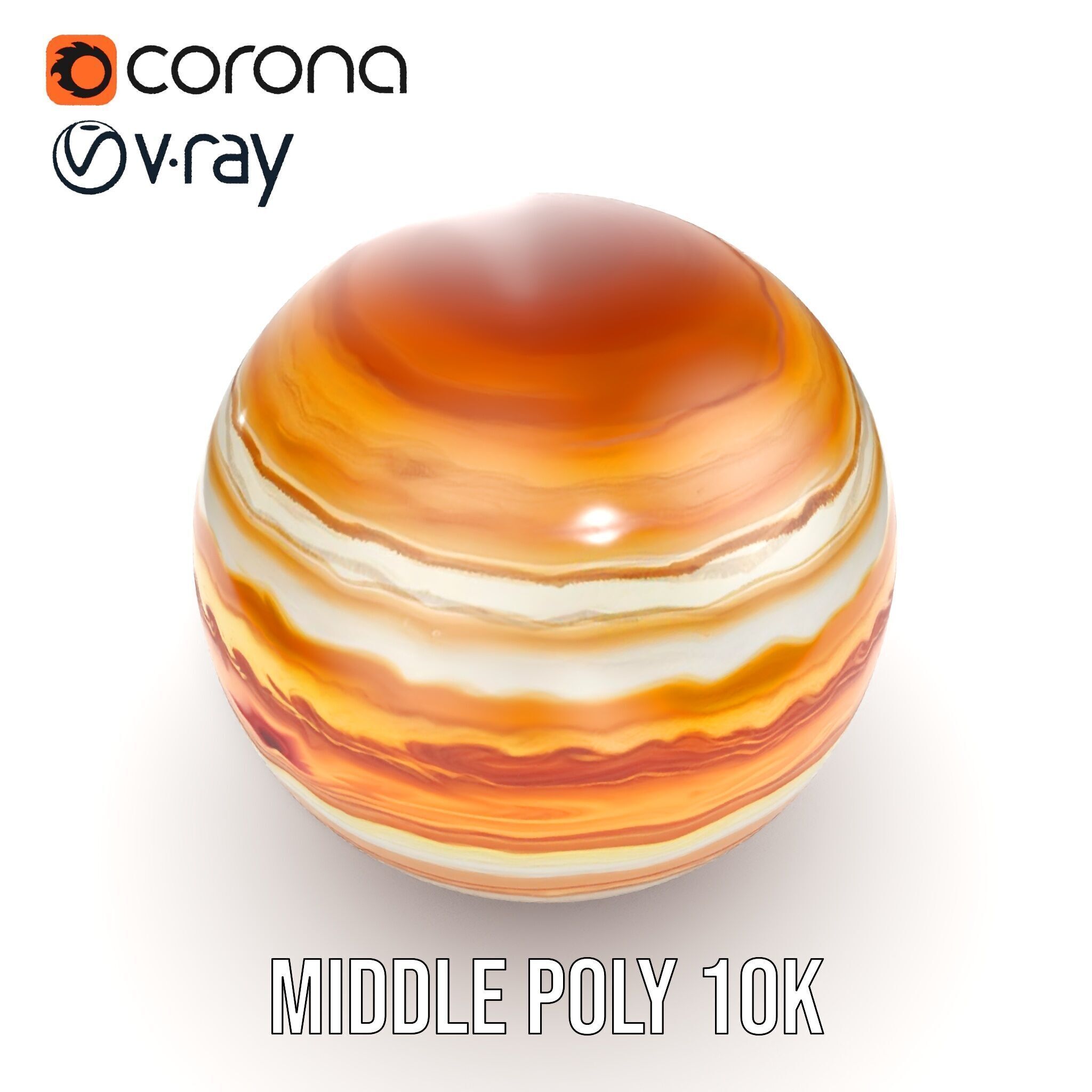 Jupiter Surface Texture D Model Pack Low-poly 3D model_15