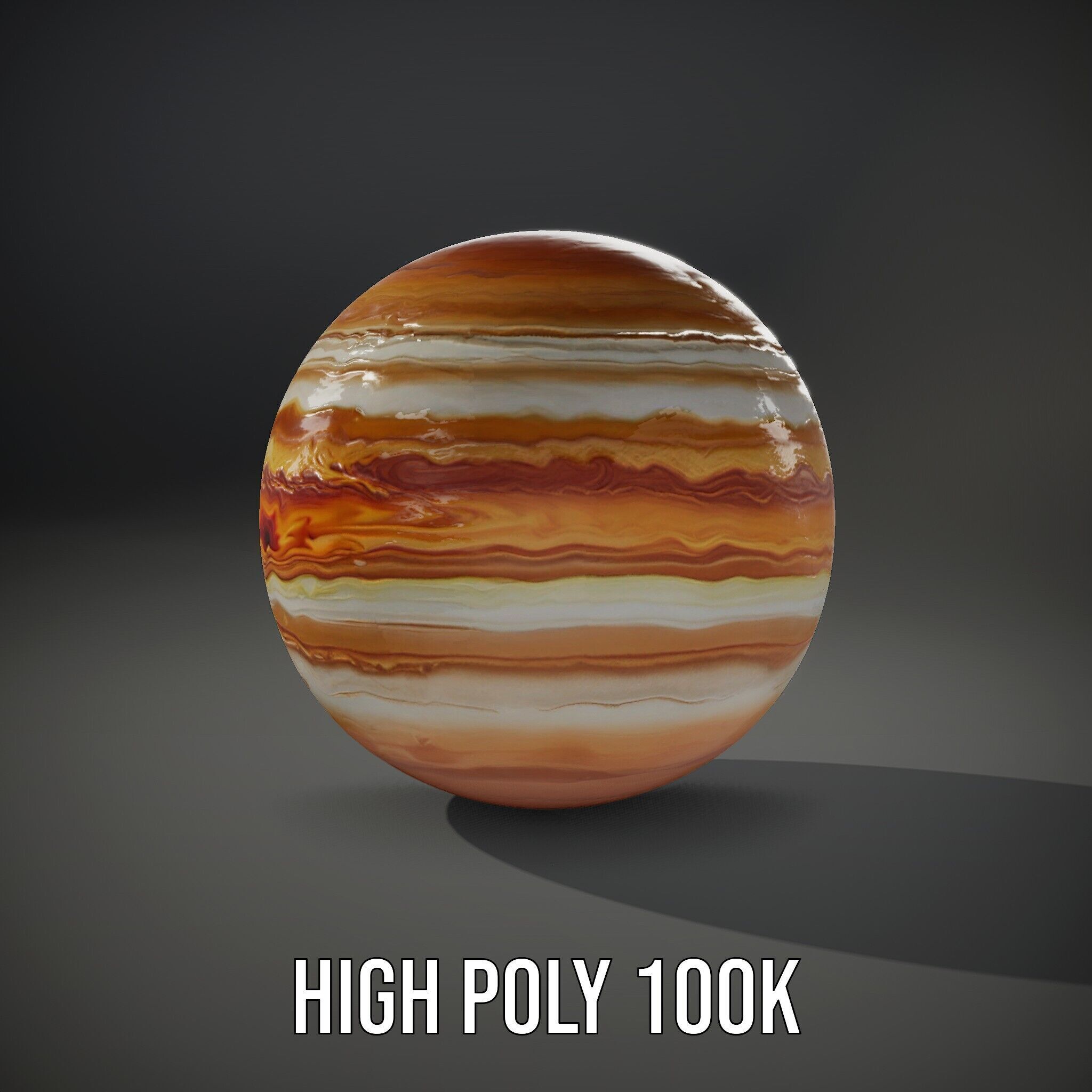 Jupiter Surface Texture D Model Pack Low-poly 3D model_14