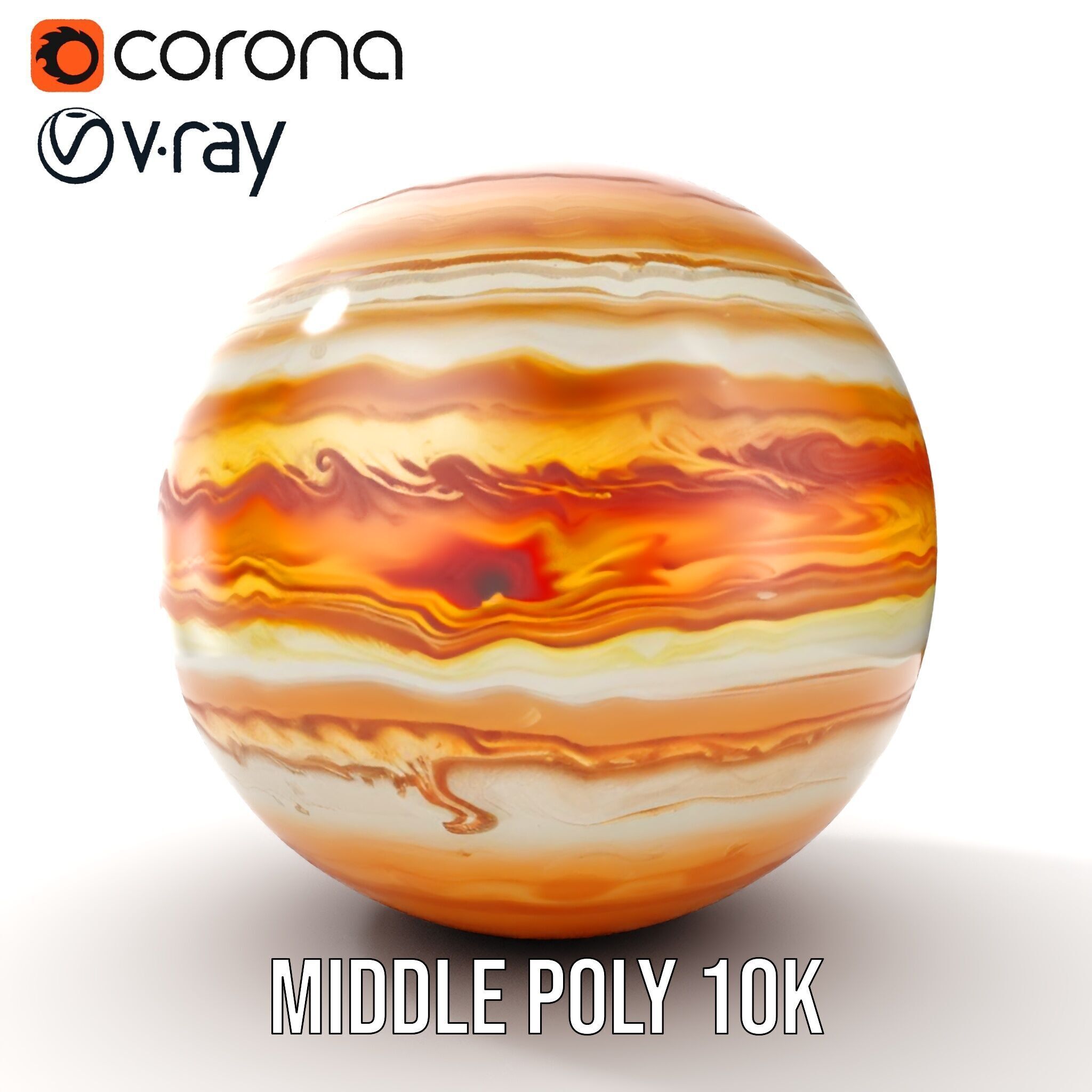 Jupiter Surface Texture D Model Pack Low-poly 3D model_22