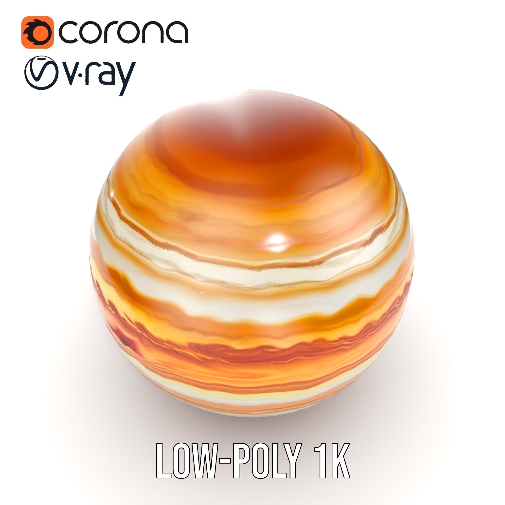 Jupiter Surface Texture D Model Pack Low-poly 3D model_13