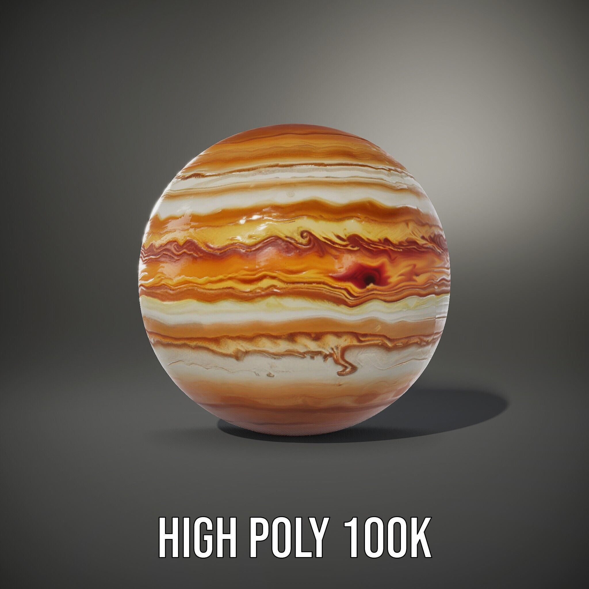 Jupiter Surface Texture D Model Pack Low-poly 3D model_8