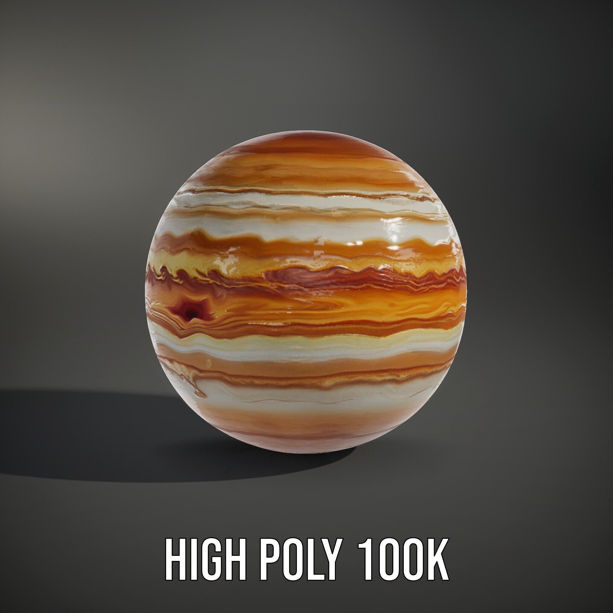 Jupiter Surface Texture D Model Pack Low-poly 3D model_11