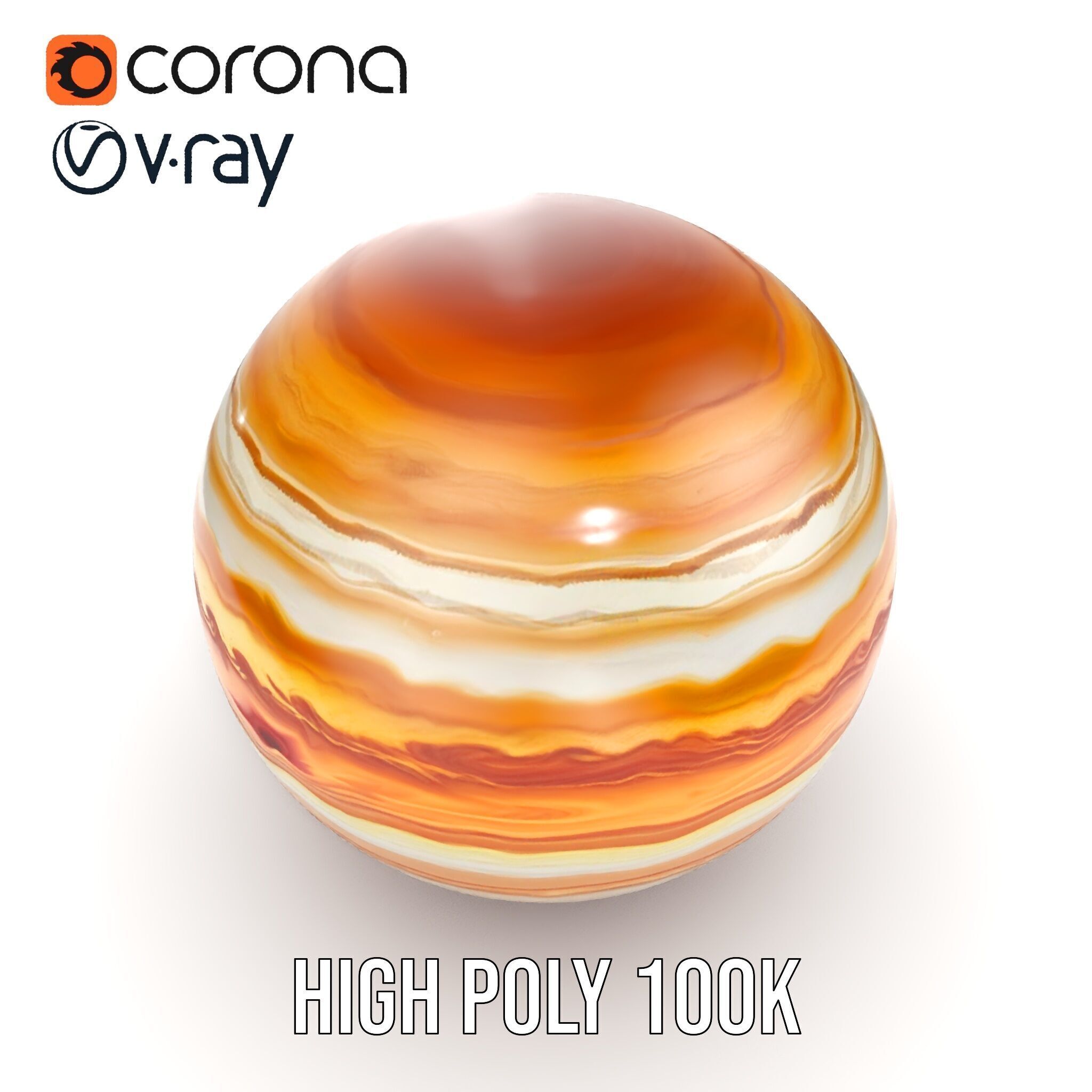 Jupiter Surface Texture D Model Pack Low-poly 3D model_26