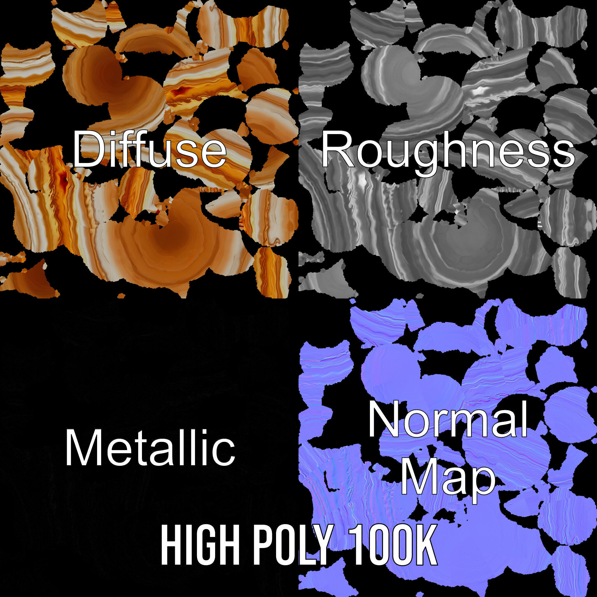 Jupiter Surface Texture D Model Pack Low-poly 3D model_3