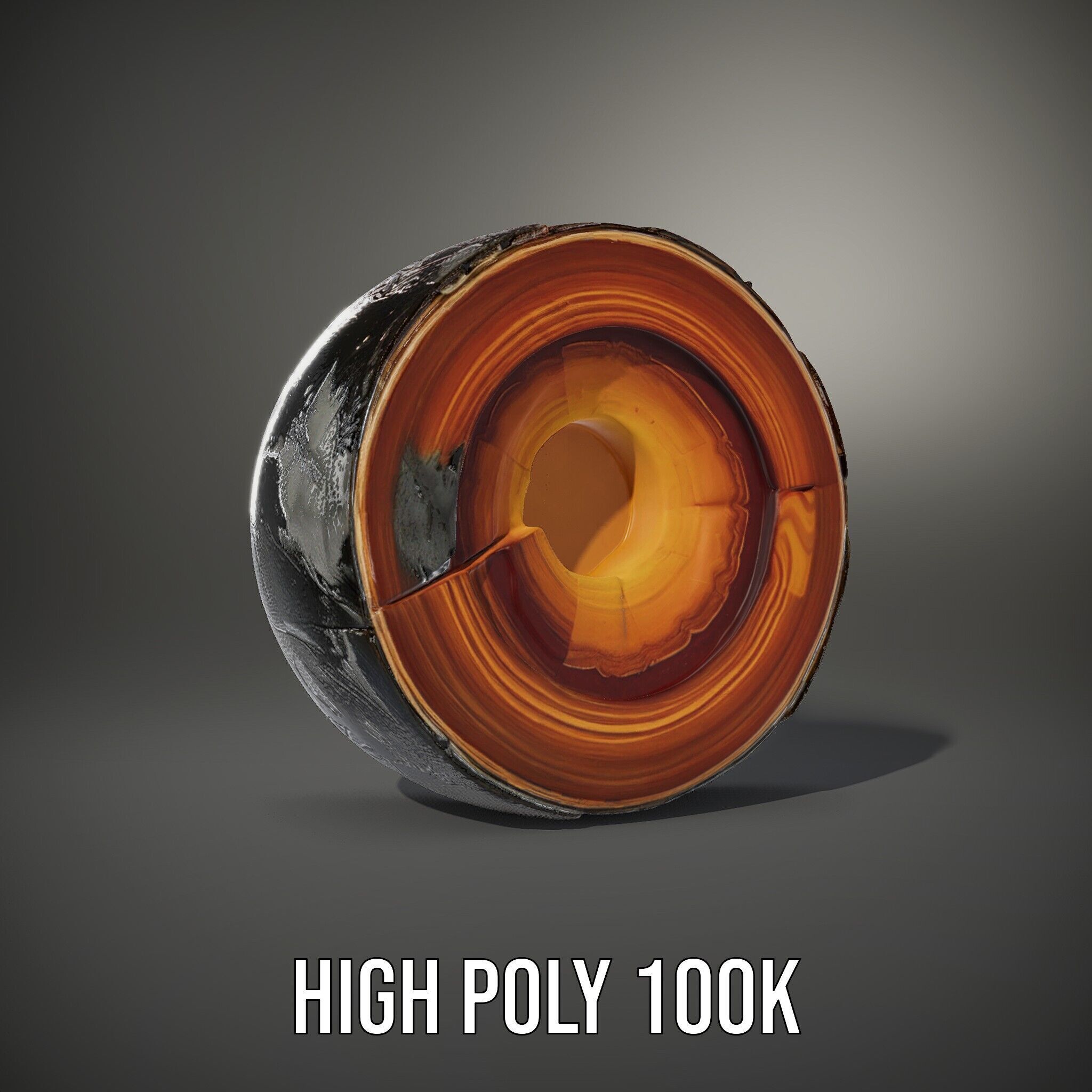 Cutaway Earth Core Model Pack for D Visualization Low-poly 3D model_8